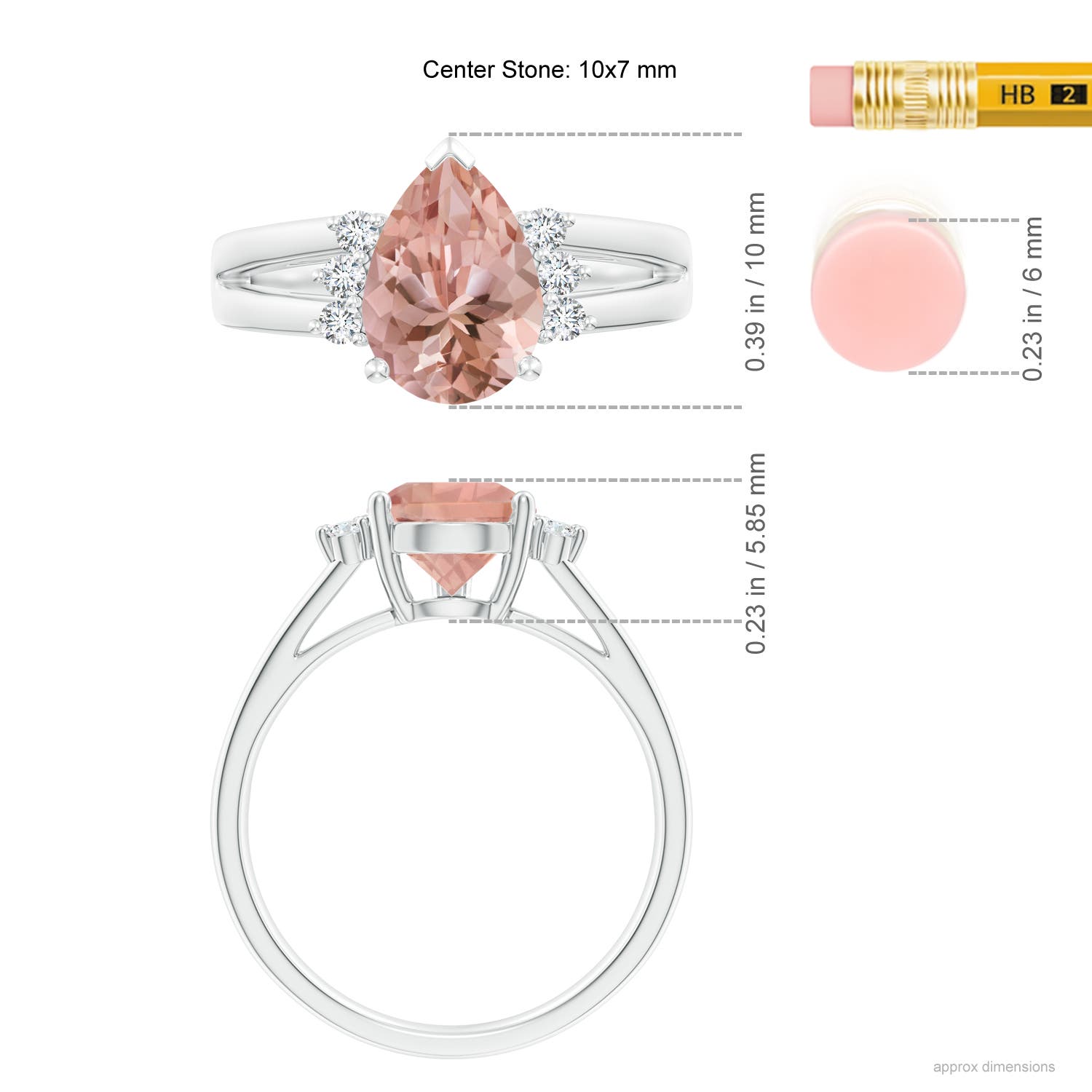 AAAA - Morganite / 1.73 CT / 14 KT White Gold