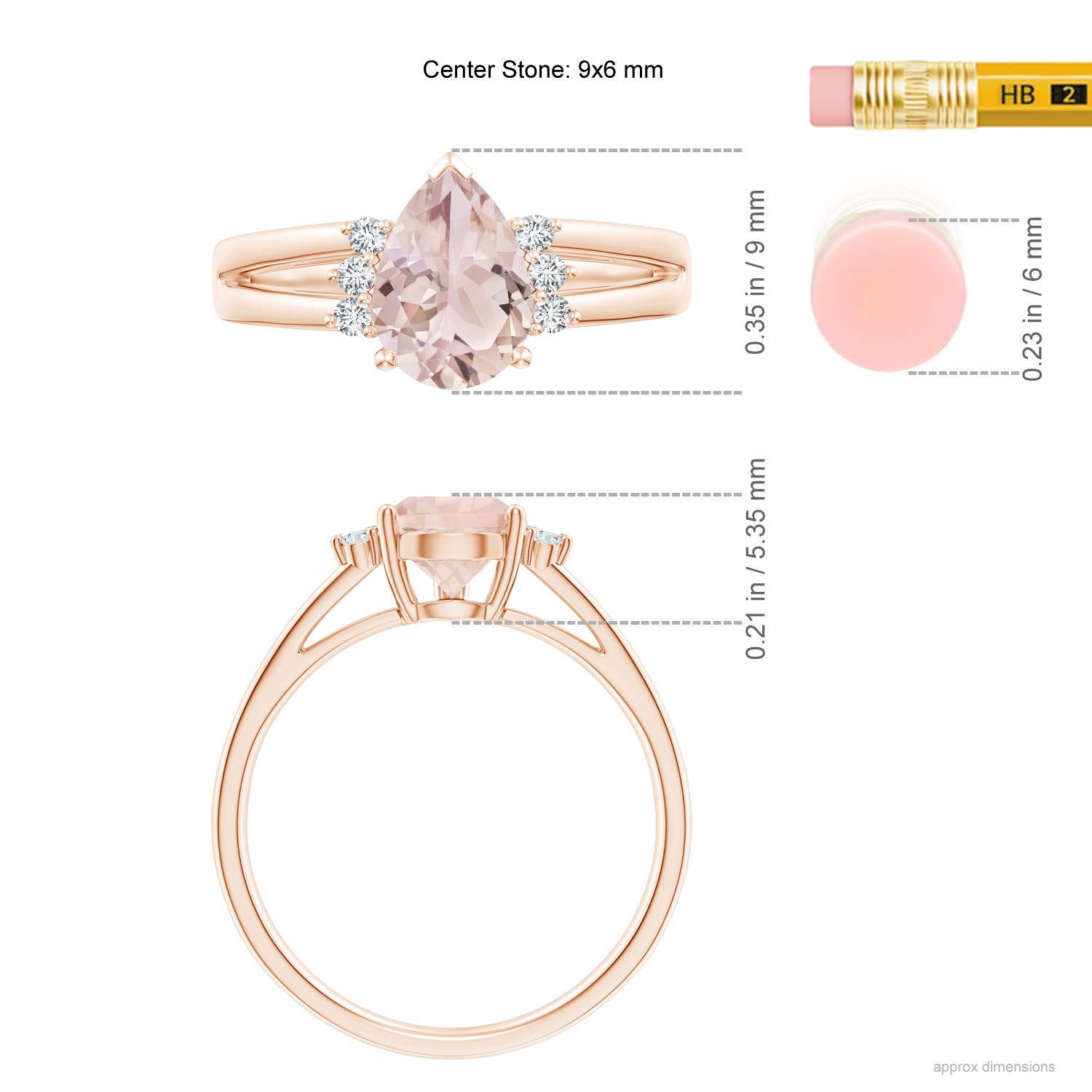 A - Morganite / 1.23 CT / 14 KT Rose Gold