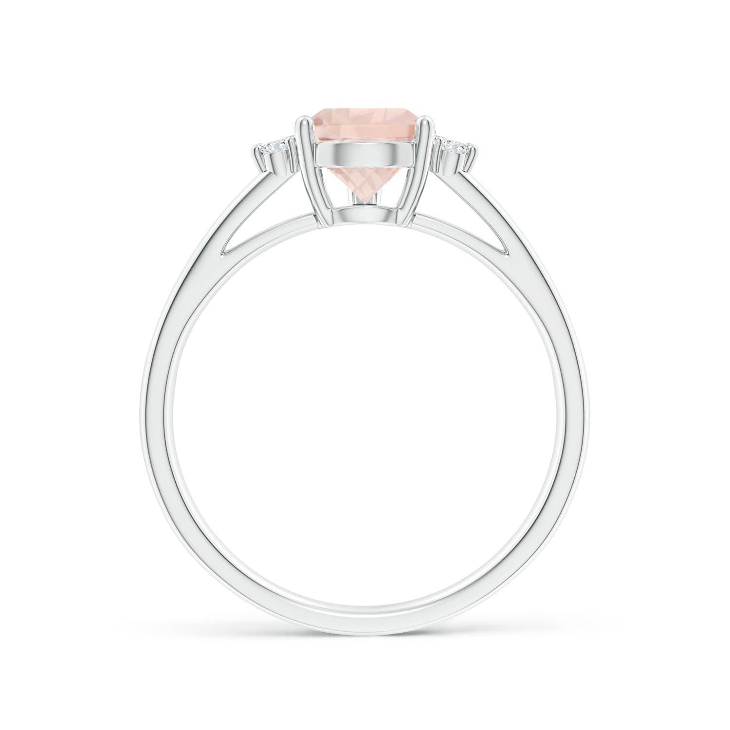 A - Morganite / 1.23 CT / 14 KT White Gold