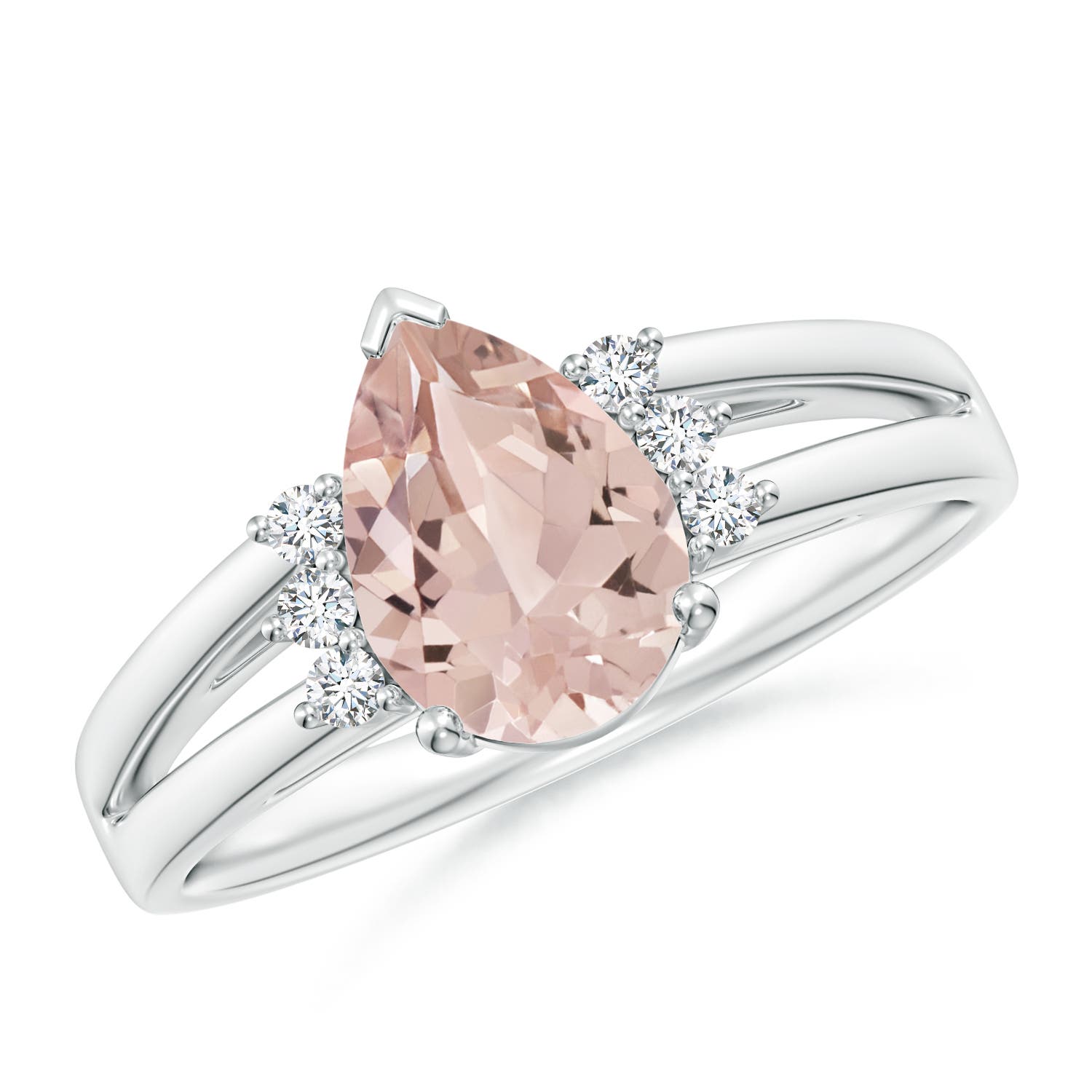 AA - Morganite / 1.23 CT / 14 KT White Gold