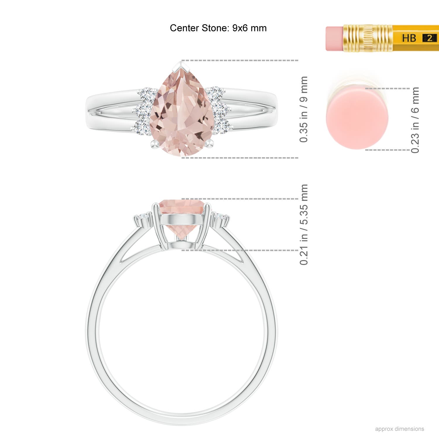 AA - Morganite / 1.23 CT / 14 KT White Gold