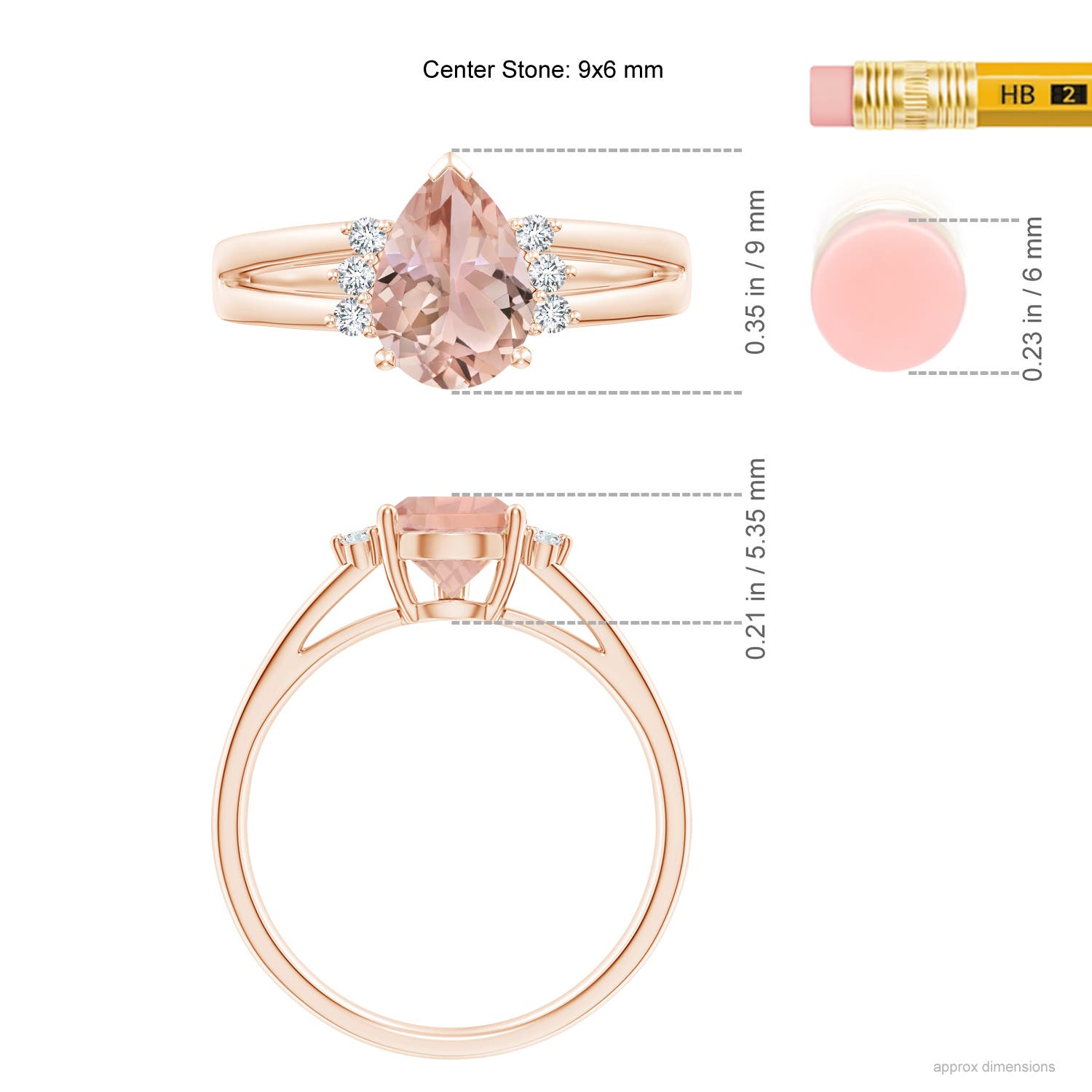 AAA - Morganite / 1.23 CT / 14 KT Rose Gold