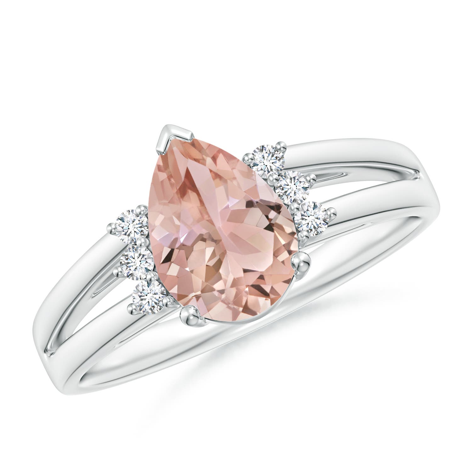 AAA - Morganite / 1.23 CT / 14 KT White Gold