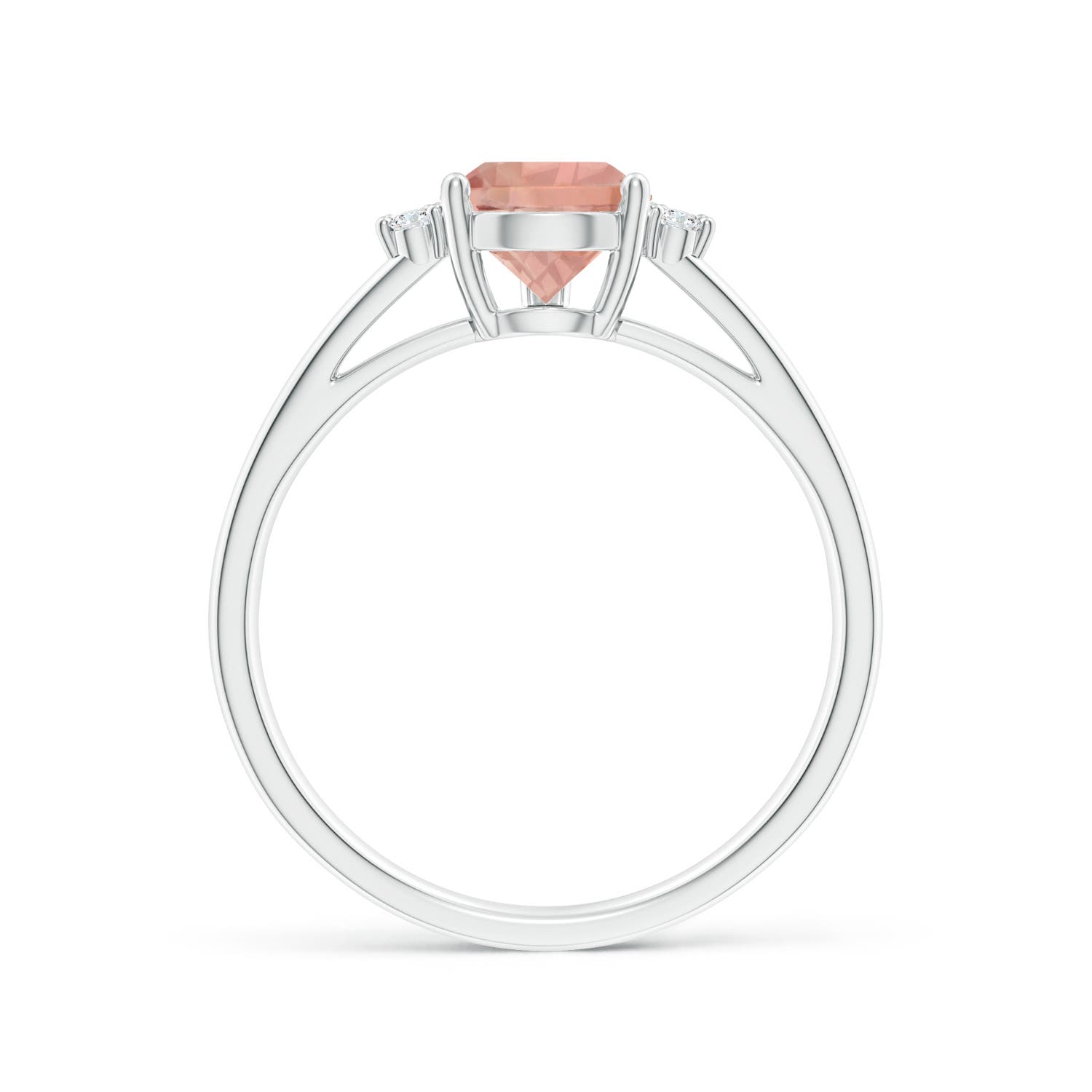 AAAA - Morganite / 1.23 CT / 14 KT White Gold