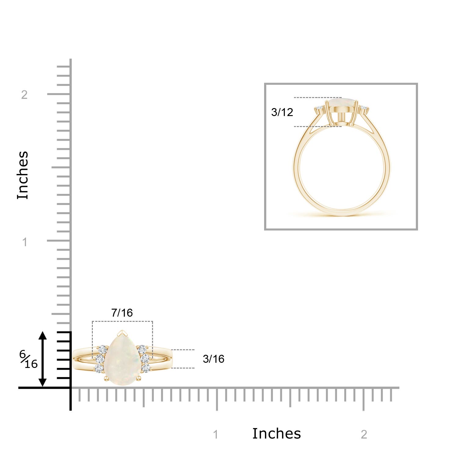 A - Opal / 1.28 CT / 14 KT Yellow Gold