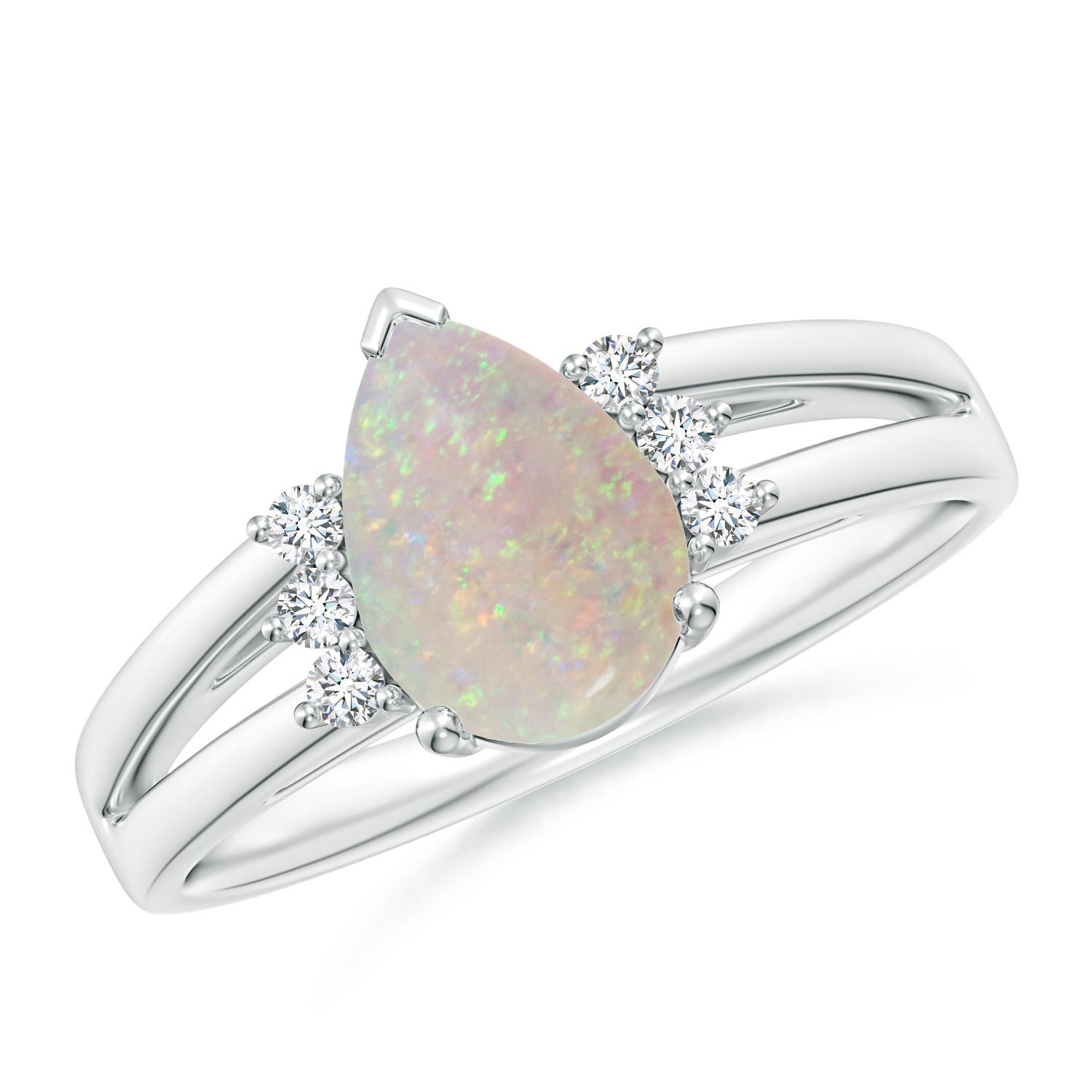 AA - Opal / 0.88 CT / 14 KT White Gold