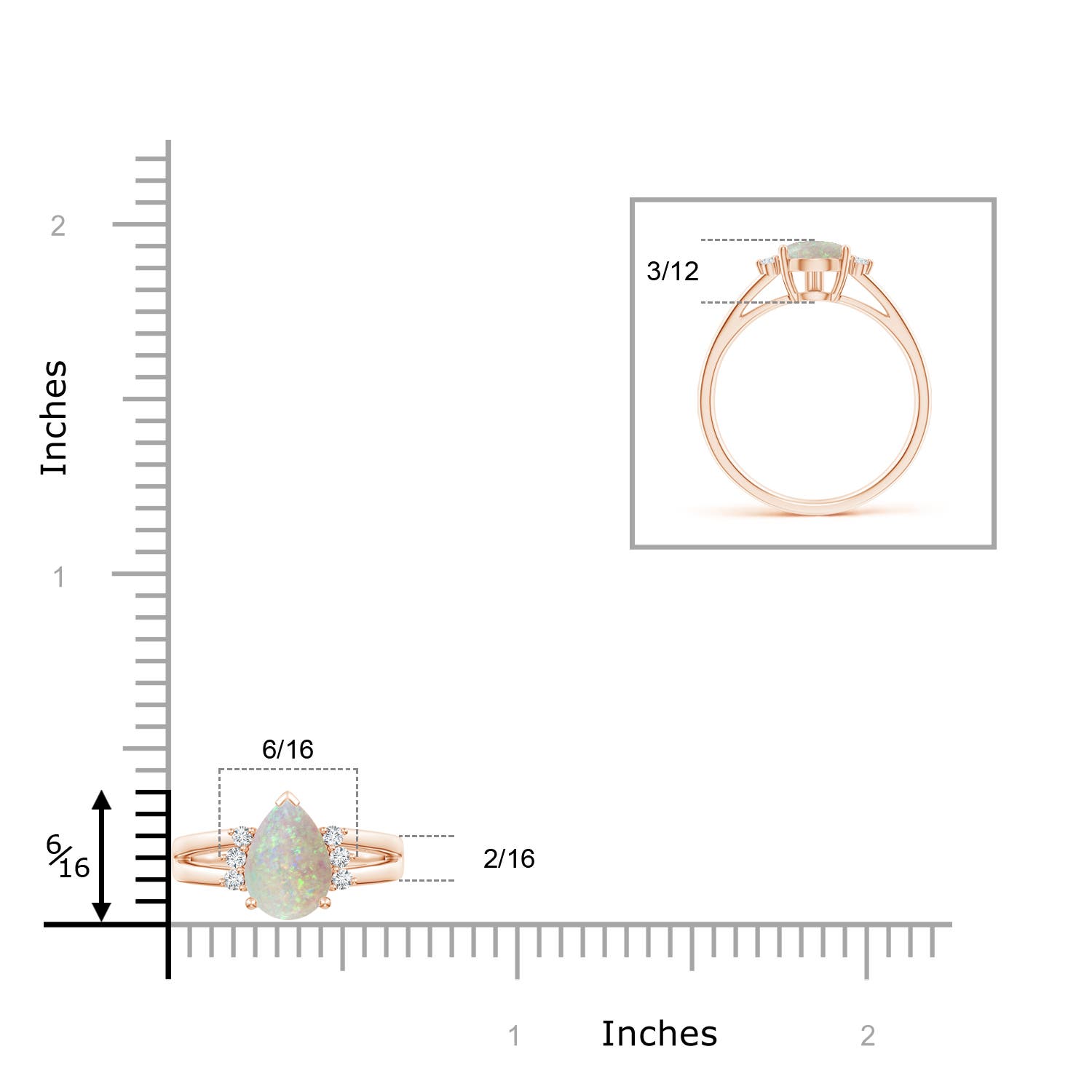 AAA - Opal / 0.88 CT / 14 KT Rose Gold