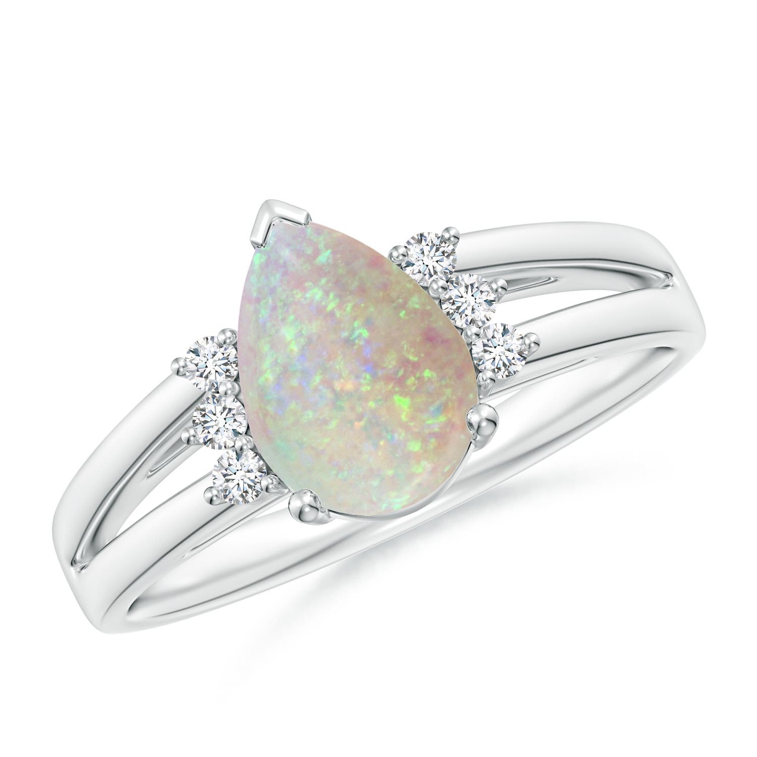 AAA - Opal / 0.88 CT / 14 KT White Gold