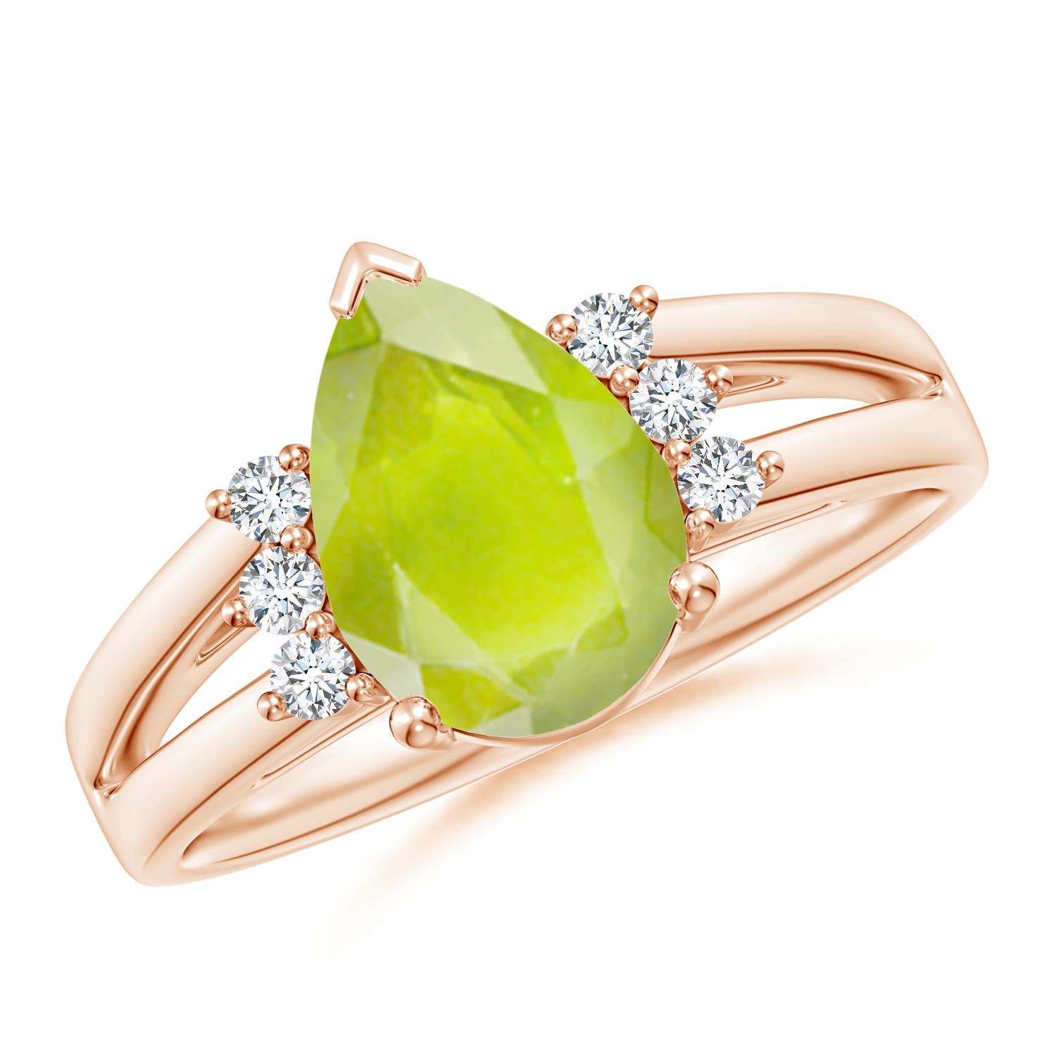 A - Peridot / 2.03 CT / 14 KT Rose Gold