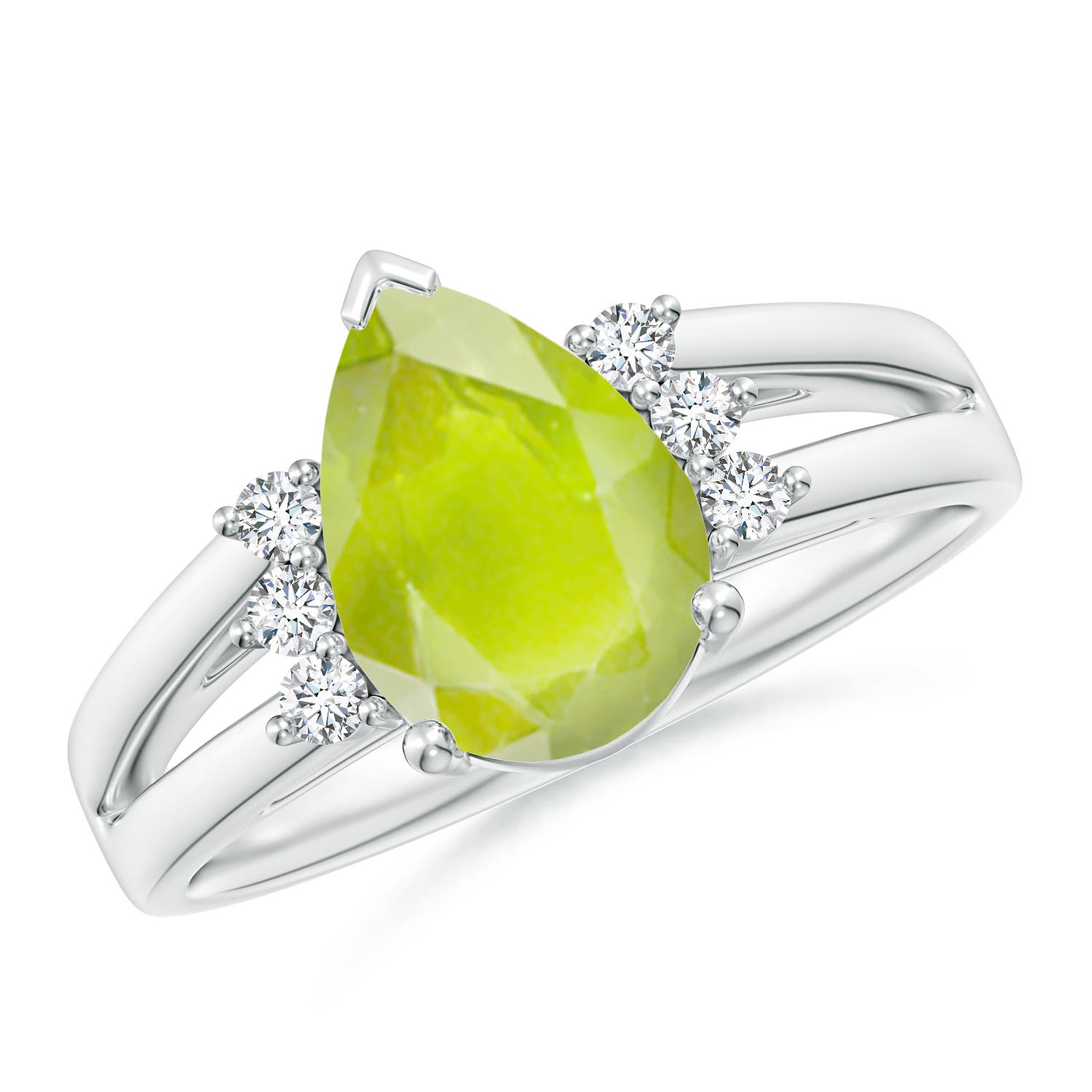 A - Peridot / 2.03 CT / 14 KT White Gold