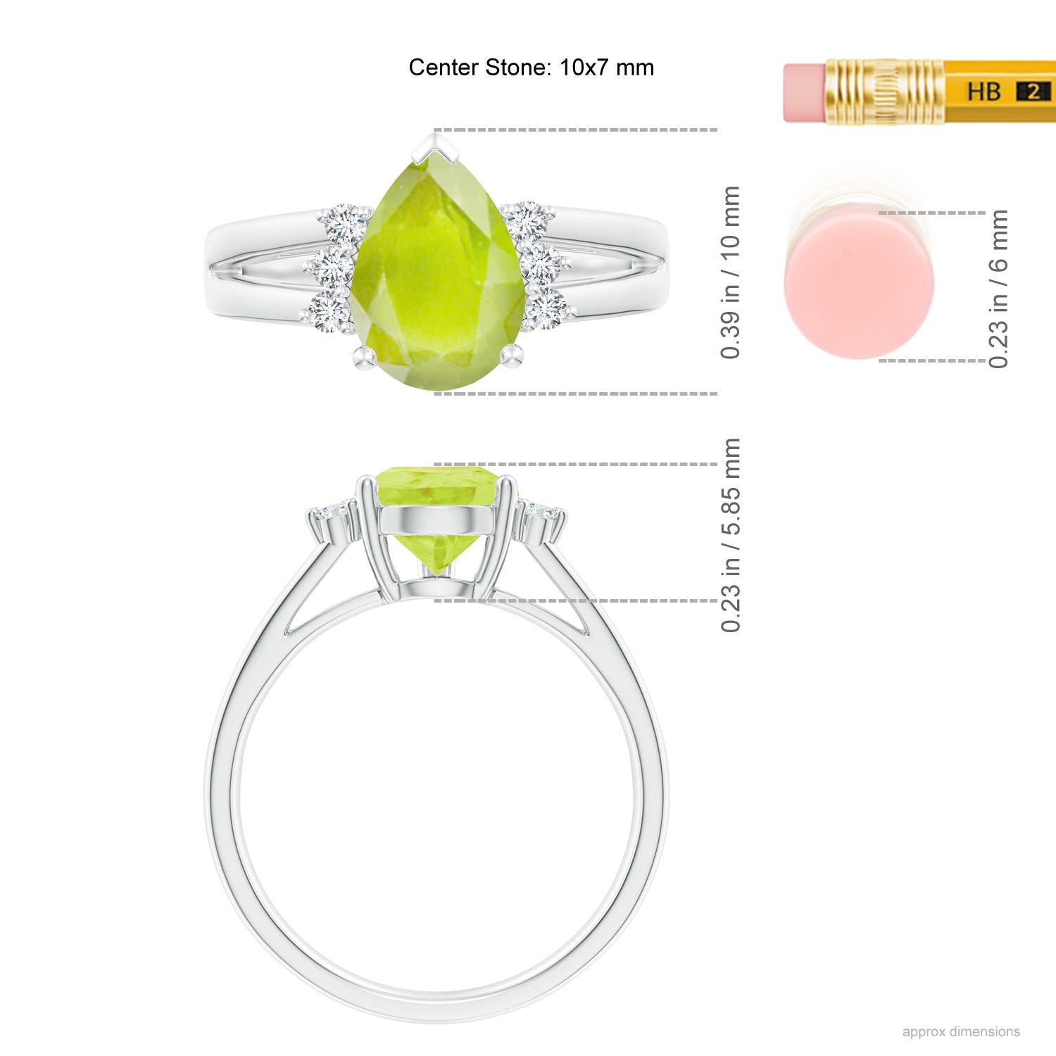 A - Peridot / 2.03 CT / 14 KT White Gold