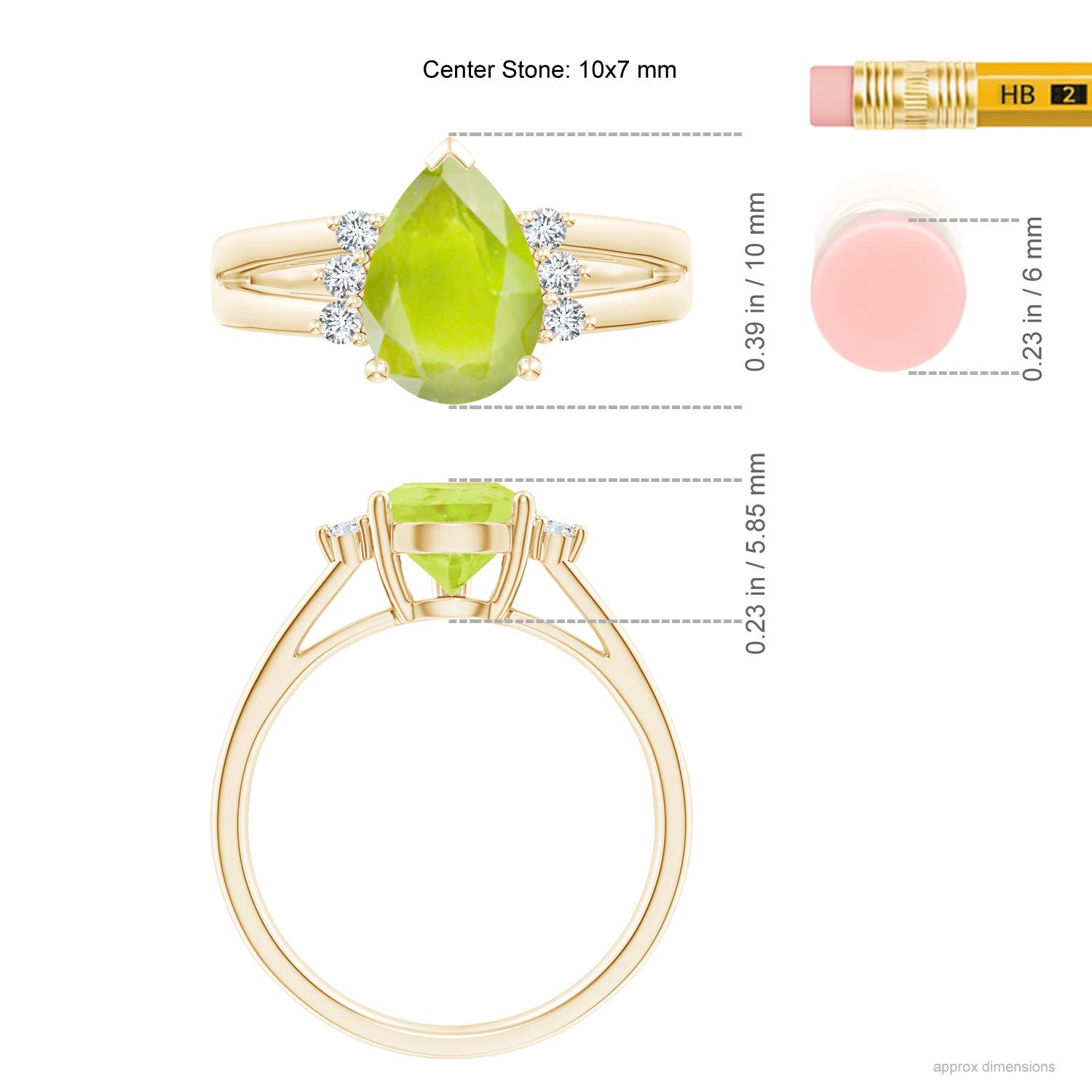 A - Peridot / 2.03 CT / 14 KT Yellow Gold