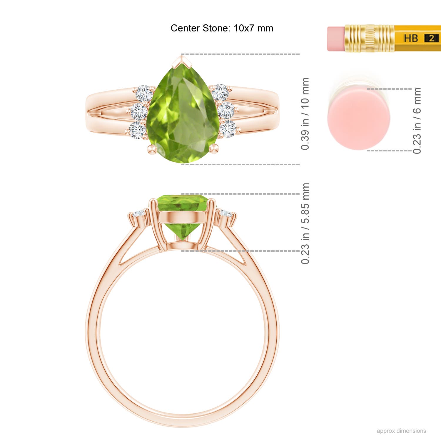 AA - Peridot / 2.03 CT / 14 KT Rose Gold