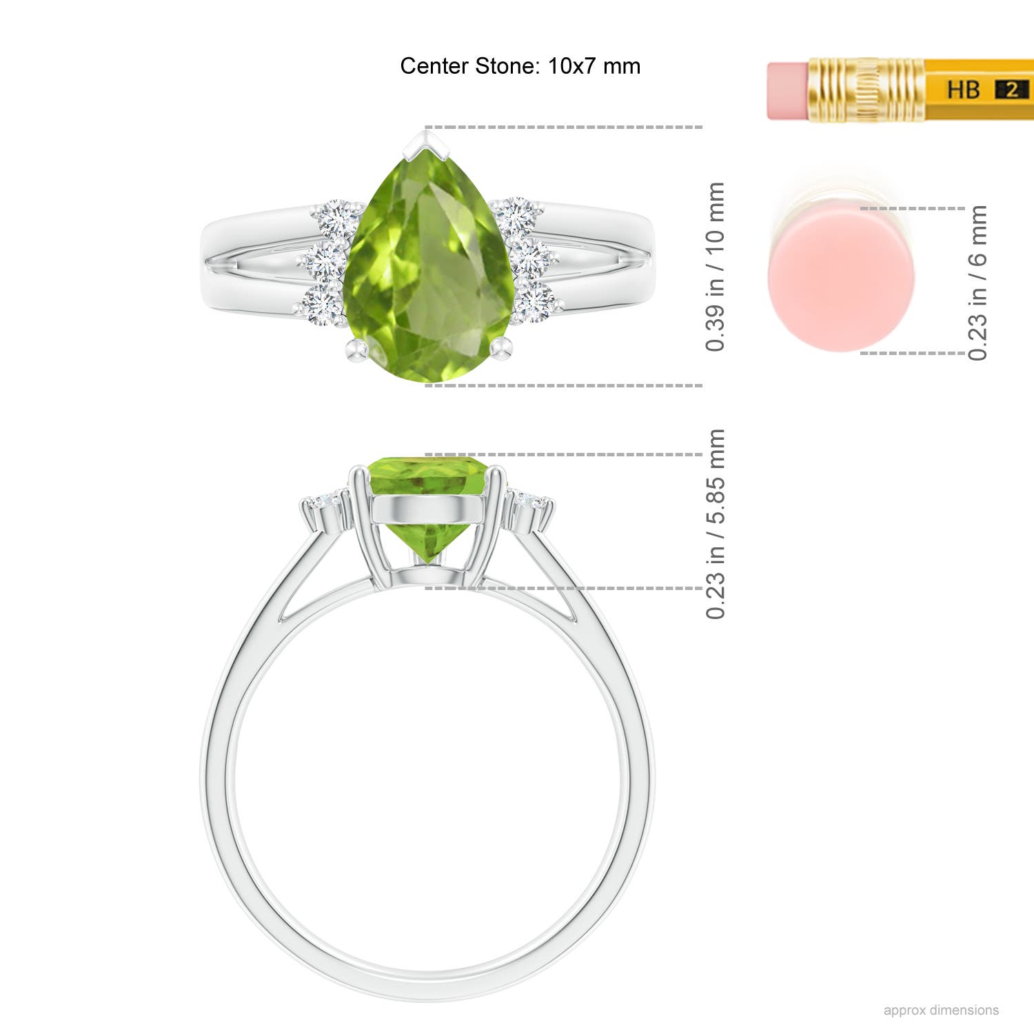 AA - Peridot / 2.03 CT / 14 KT White Gold