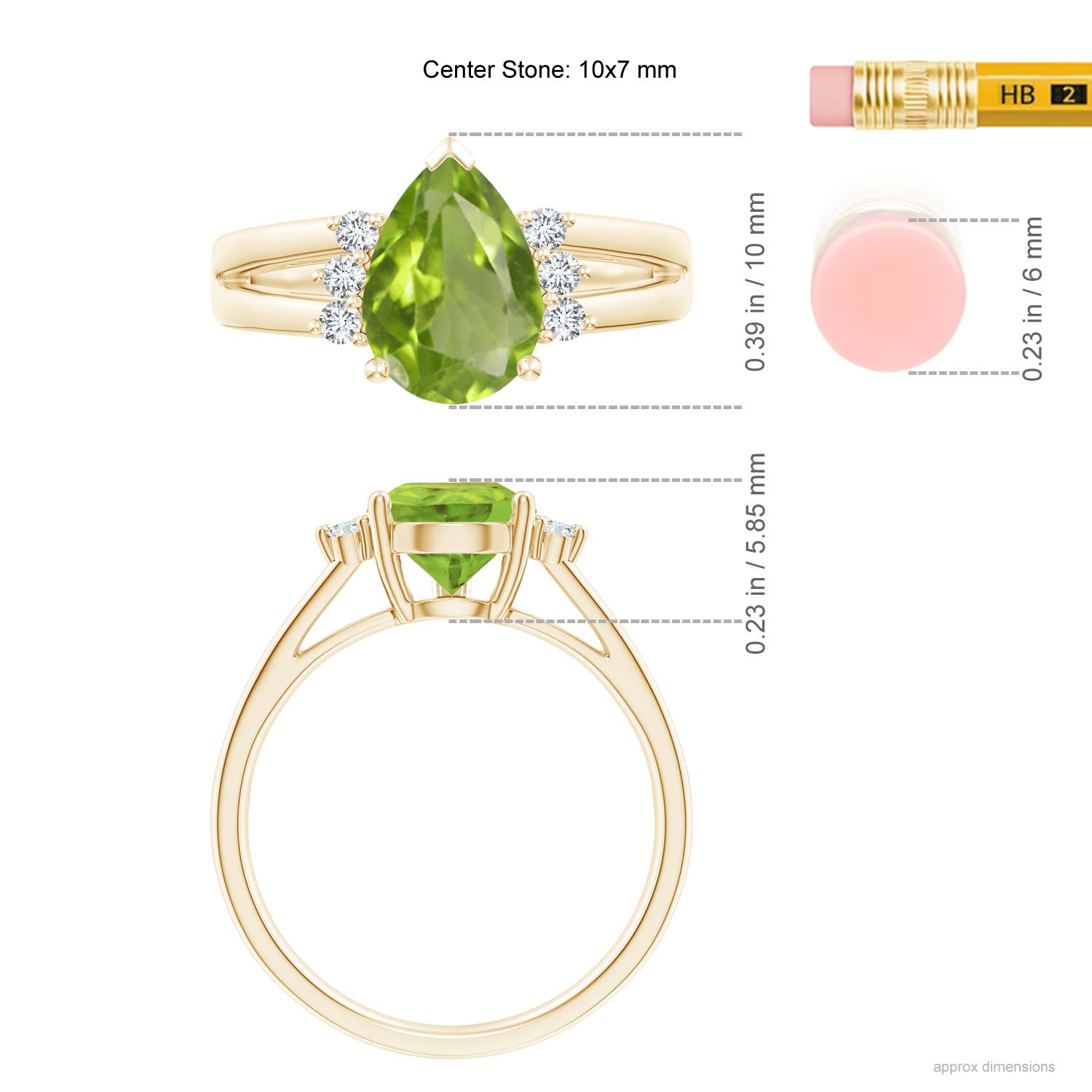 AA - Peridot / 2.03 CT / 14 KT Yellow Gold