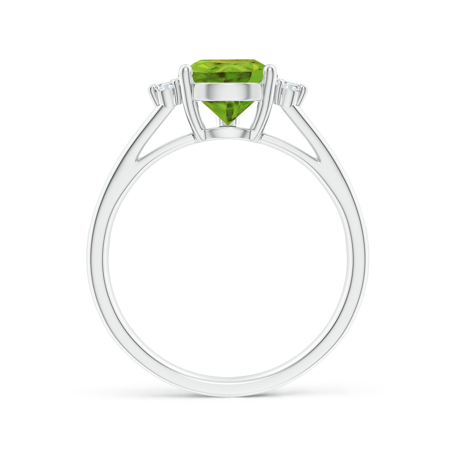 AAA - Peridot / 2.03 CT / 14 KT White Gold