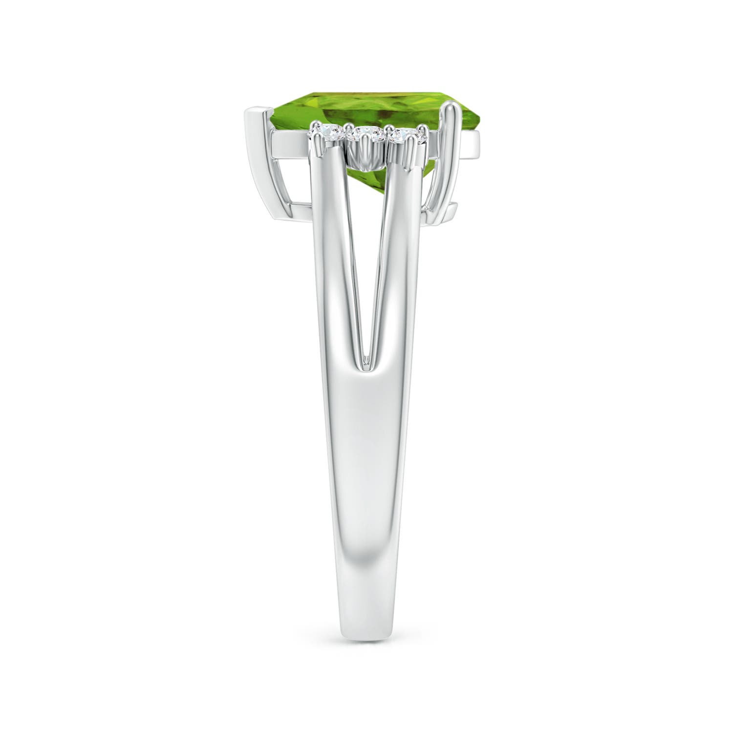 AAA - Peridot / 2.03 CT / 14 KT White Gold