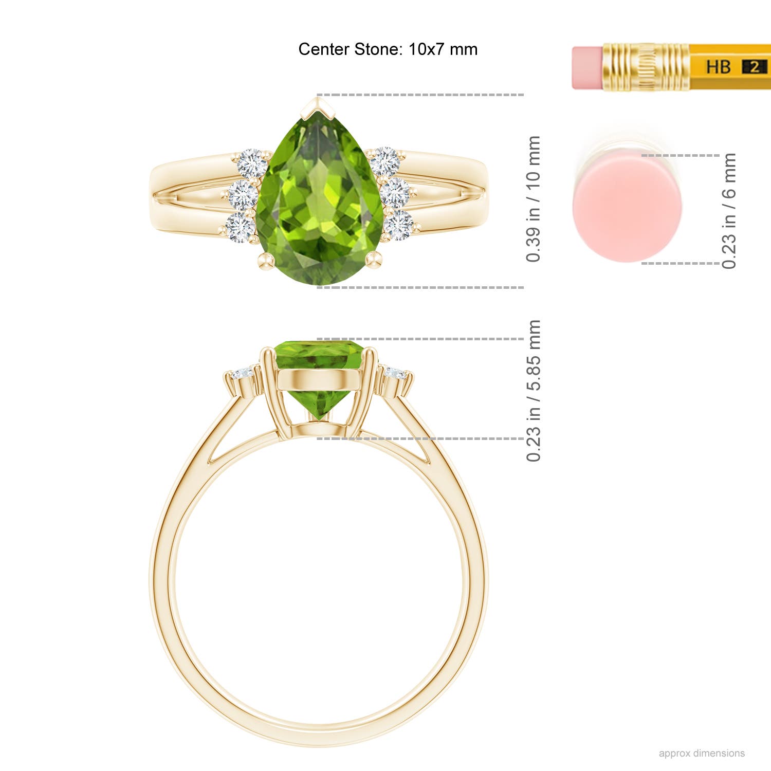 AAA - Peridot / 2.03 CT / 14 KT Yellow Gold