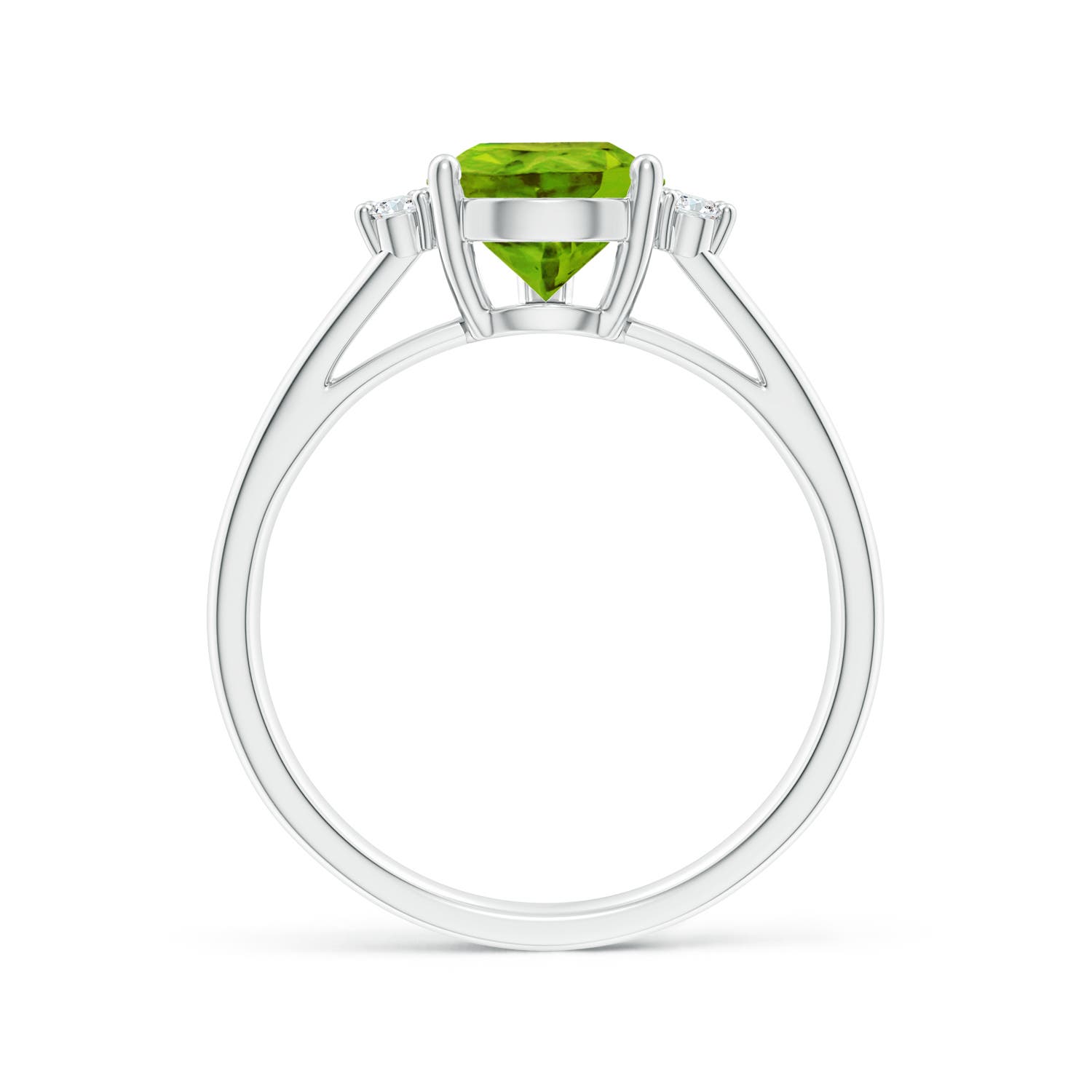 AAAA - Peridot / 2.03 CT / 14 KT White Gold