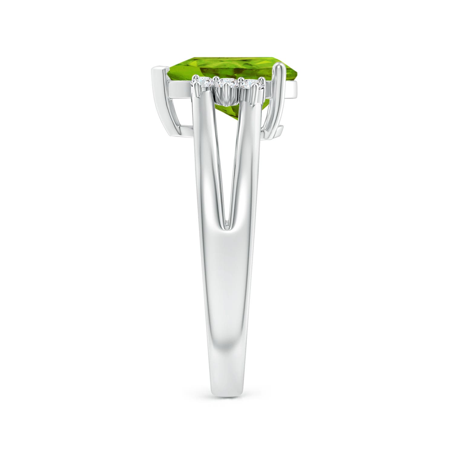 AAAA - Peridot / 2.03 CT / 14 KT White Gold