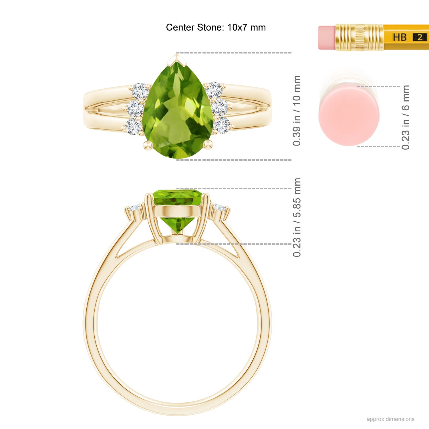 AAAA - Peridot / 2.03 CT / 14 KT Yellow Gold