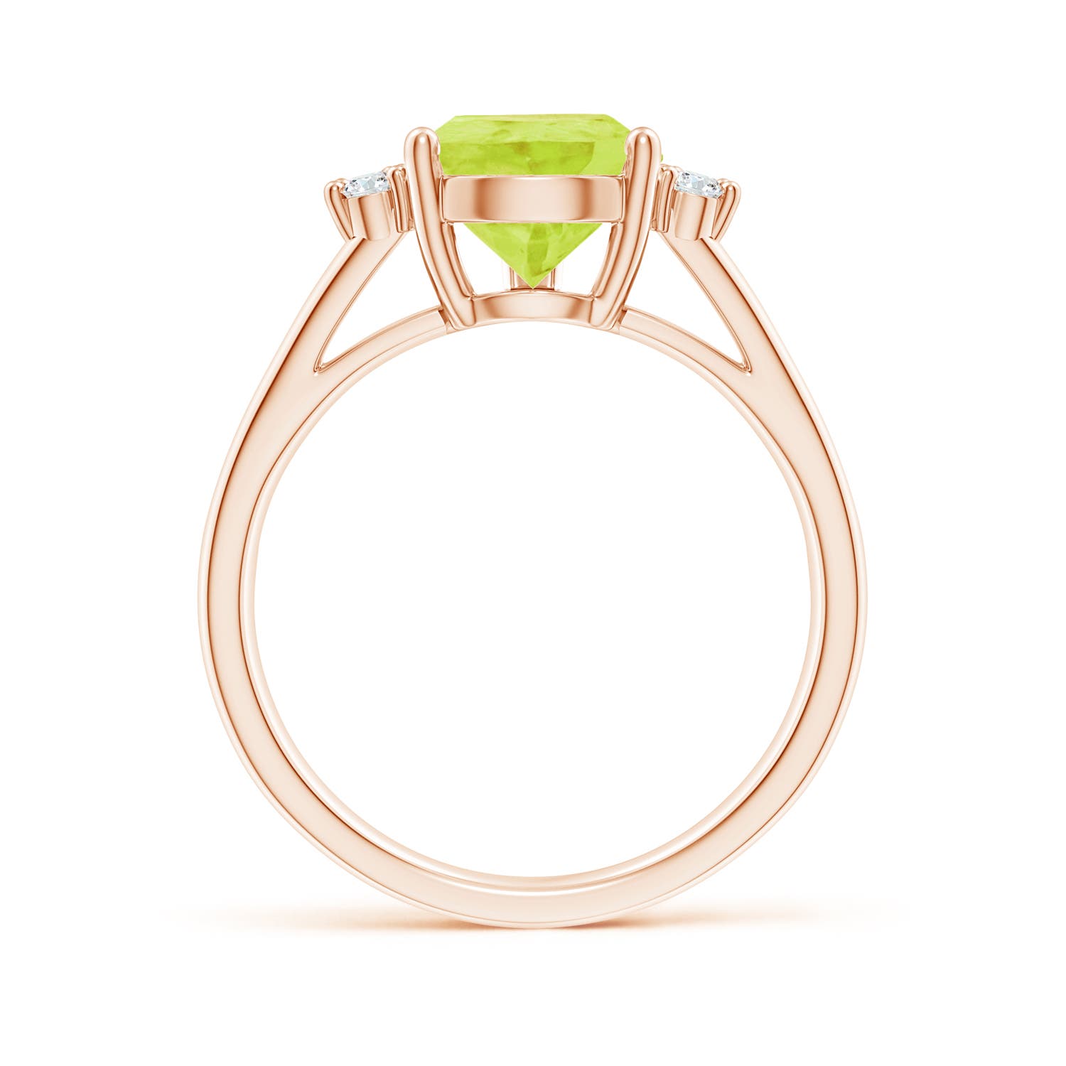 A - Peridot / 3.57 CT / 14 KT Rose Gold