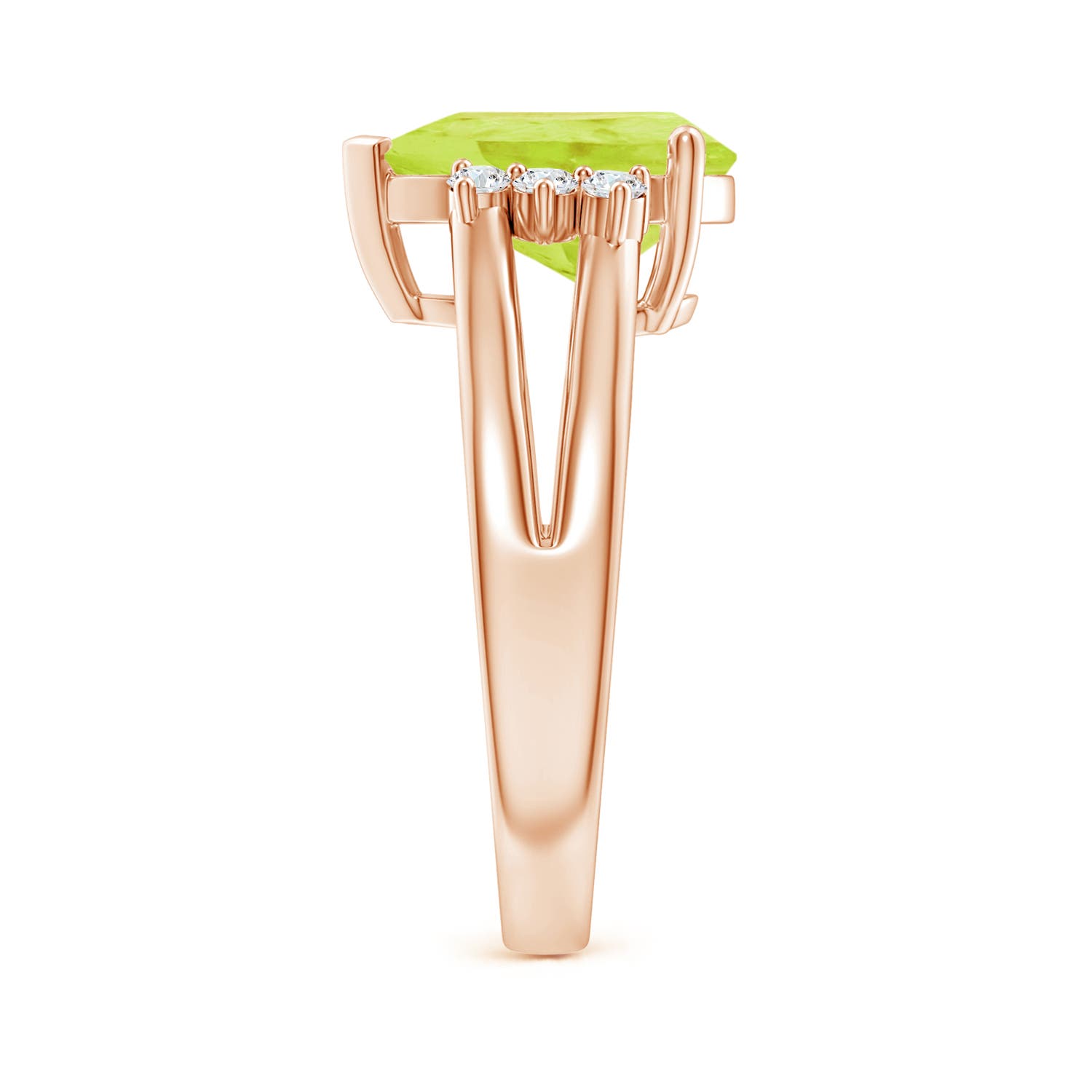 A - Peridot / 3.57 CT / 14 KT Rose Gold