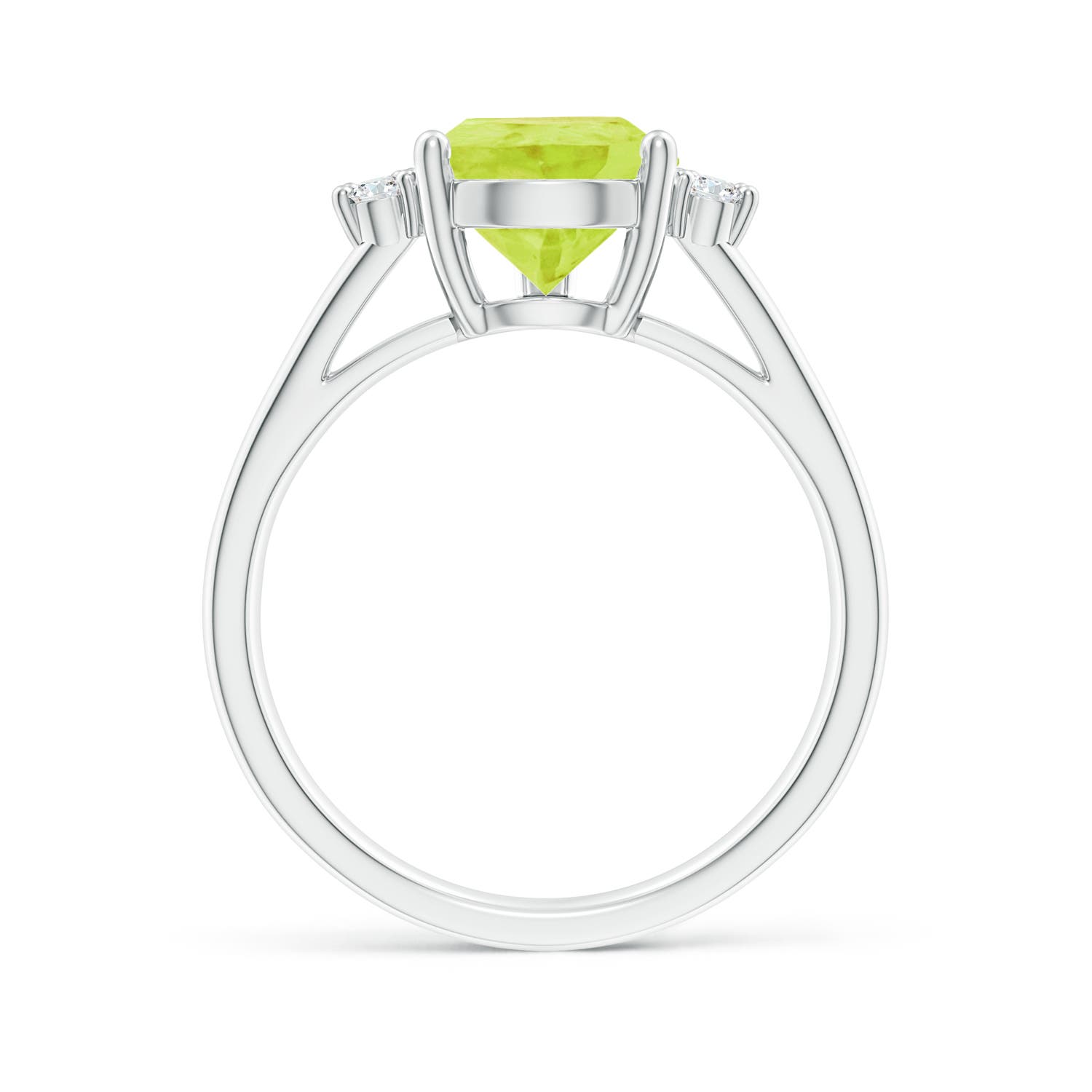 A - Peridot / 3.57 CT / 14 KT White Gold