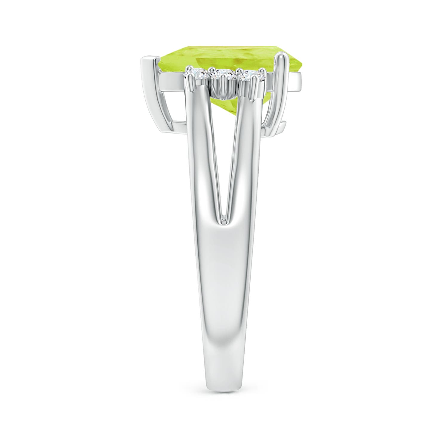 A - Peridot / 3.57 CT / 14 KT White Gold