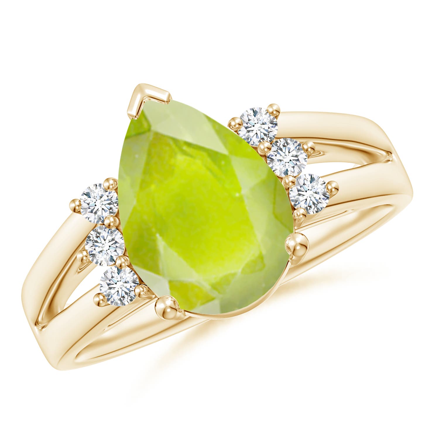 A - Peridot / 3.57 CT / 14 KT Yellow Gold