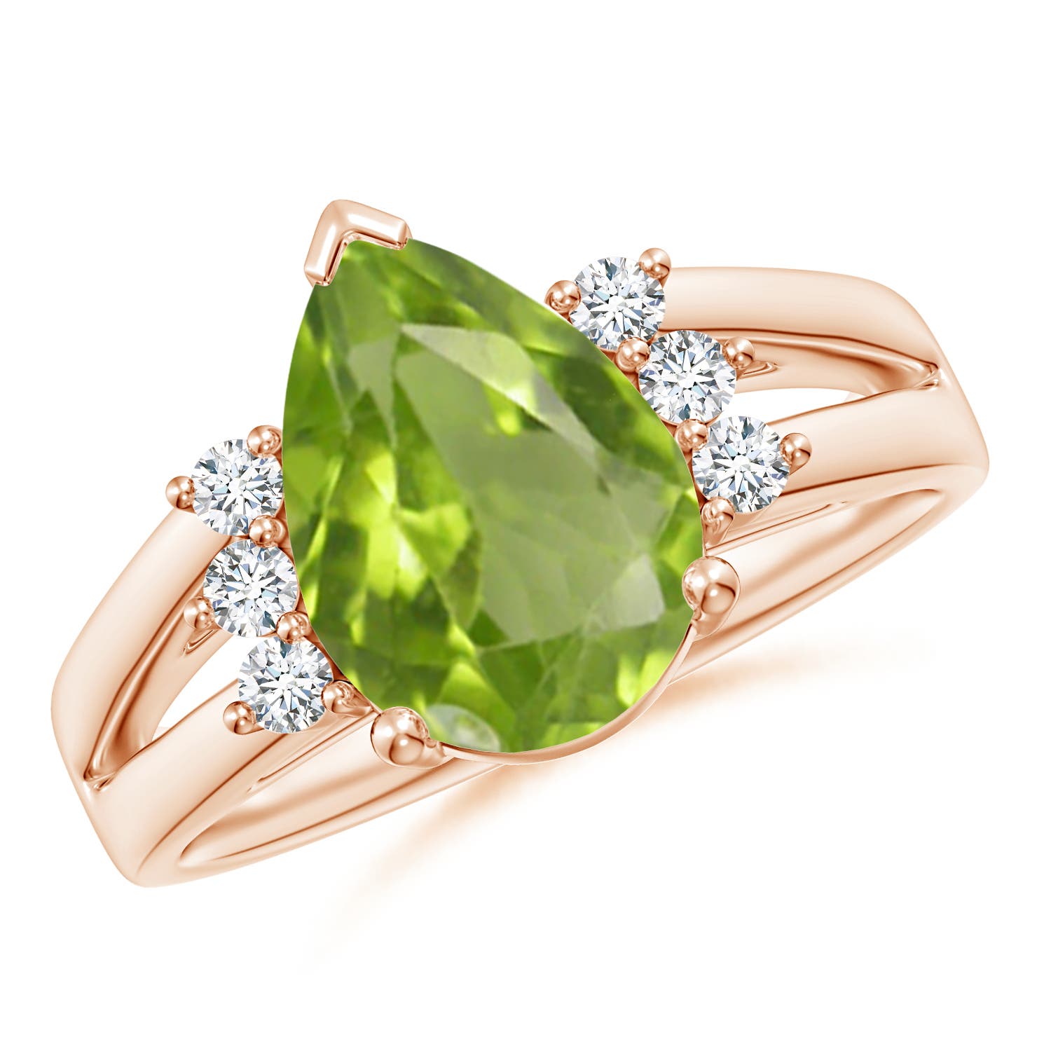 AA - Peridot / 3.57 CT / 14 KT Rose Gold