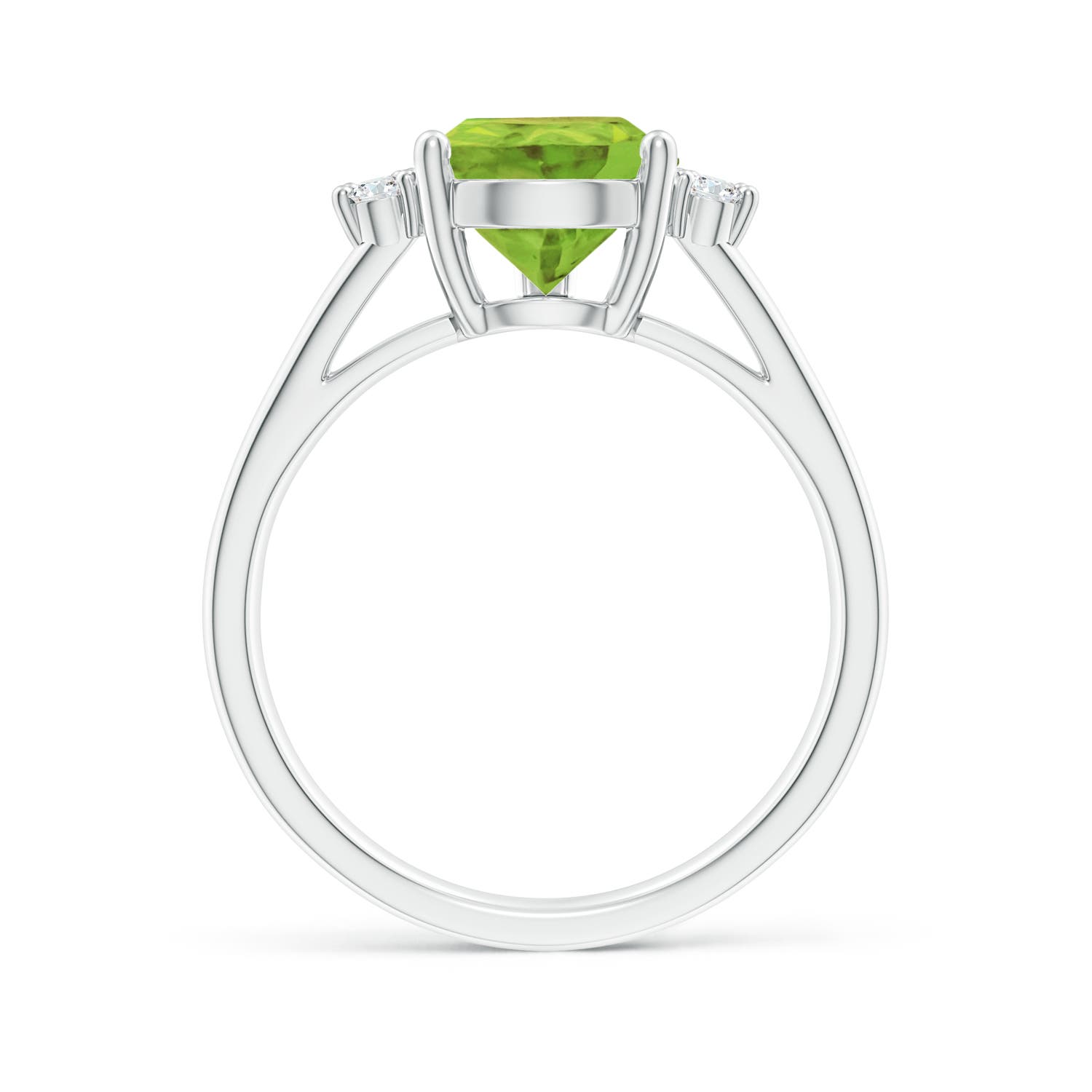 AA - Peridot / 3.57 CT / 14 KT White Gold