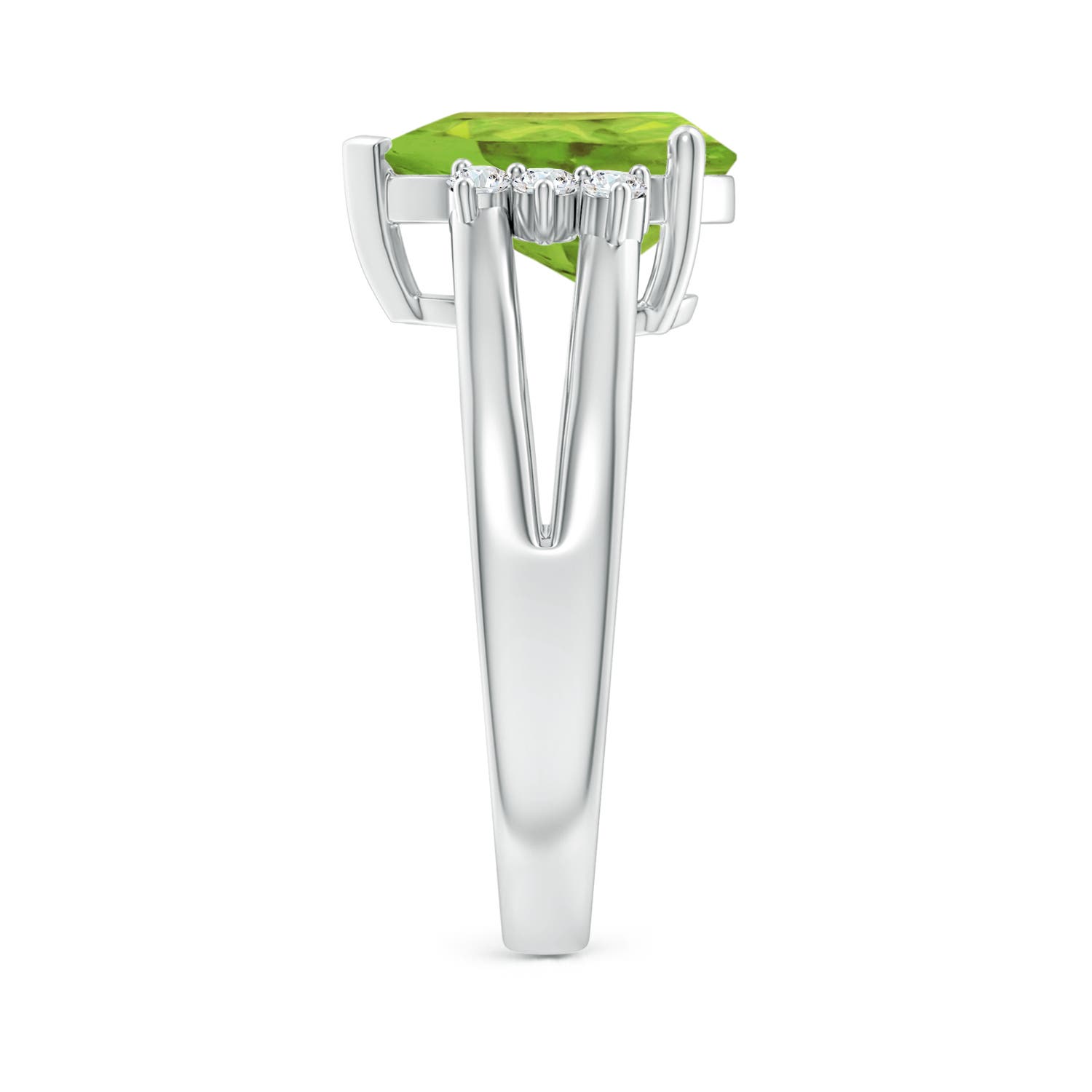 AA - Peridot / 3.57 CT / 14 KT White Gold