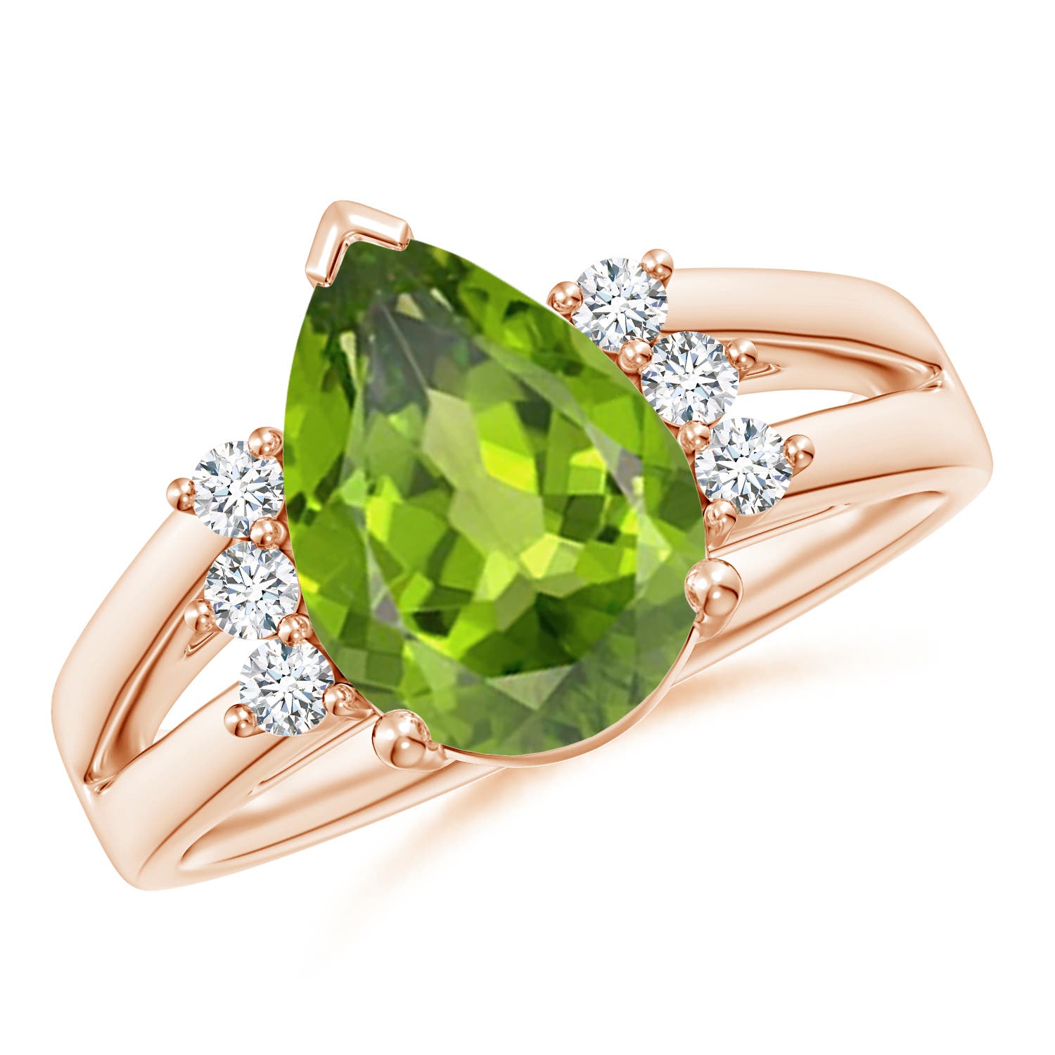 AAA - Peridot / 3.57 CT / 14 KT Rose Gold