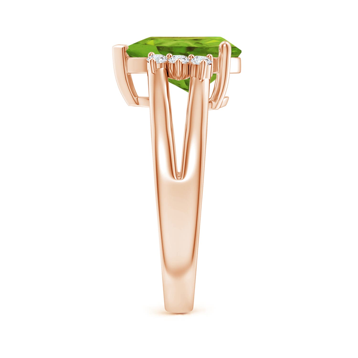 AAA - Peridot / 3.57 CT / 14 KT Rose Gold