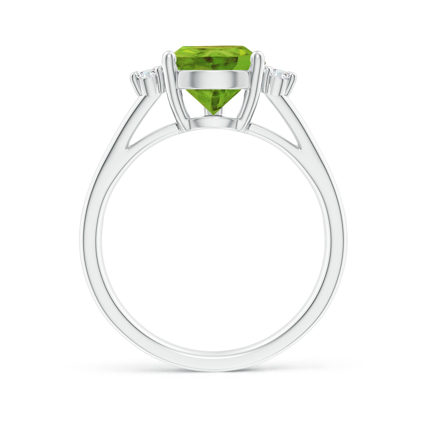 AAA - Peridot / 3.57 CT / 14 KT White Gold