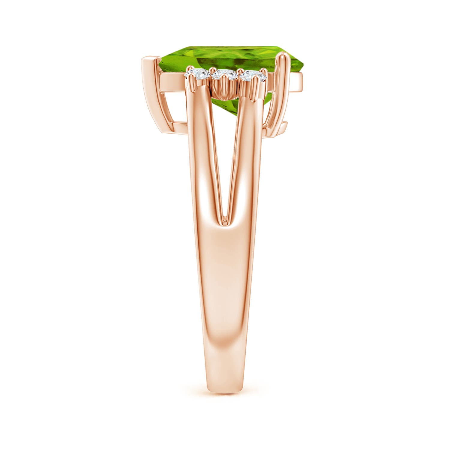 AAAA - Peridot / 3.57 CT / 14 KT Rose Gold