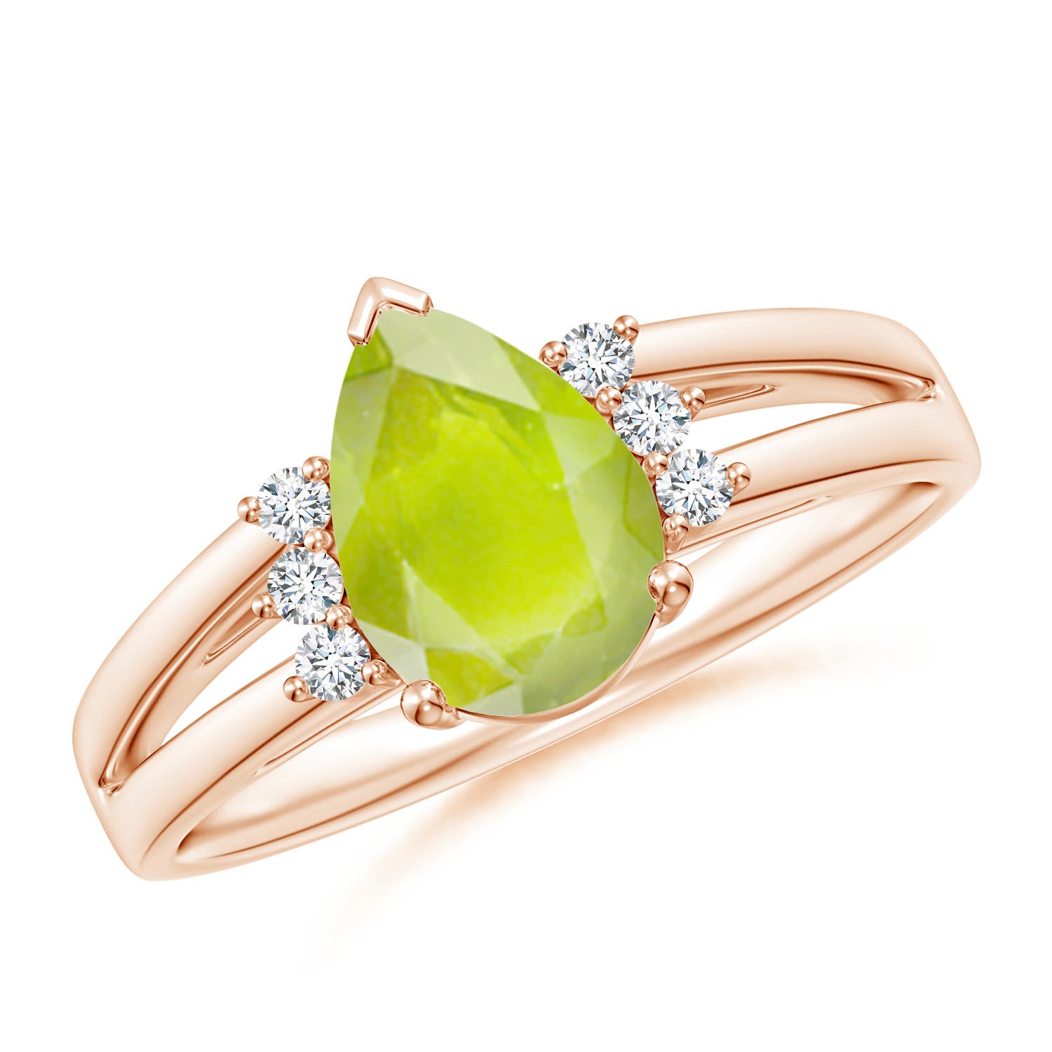 A - Peridot / 1.38 CT / 14 KT Rose Gold