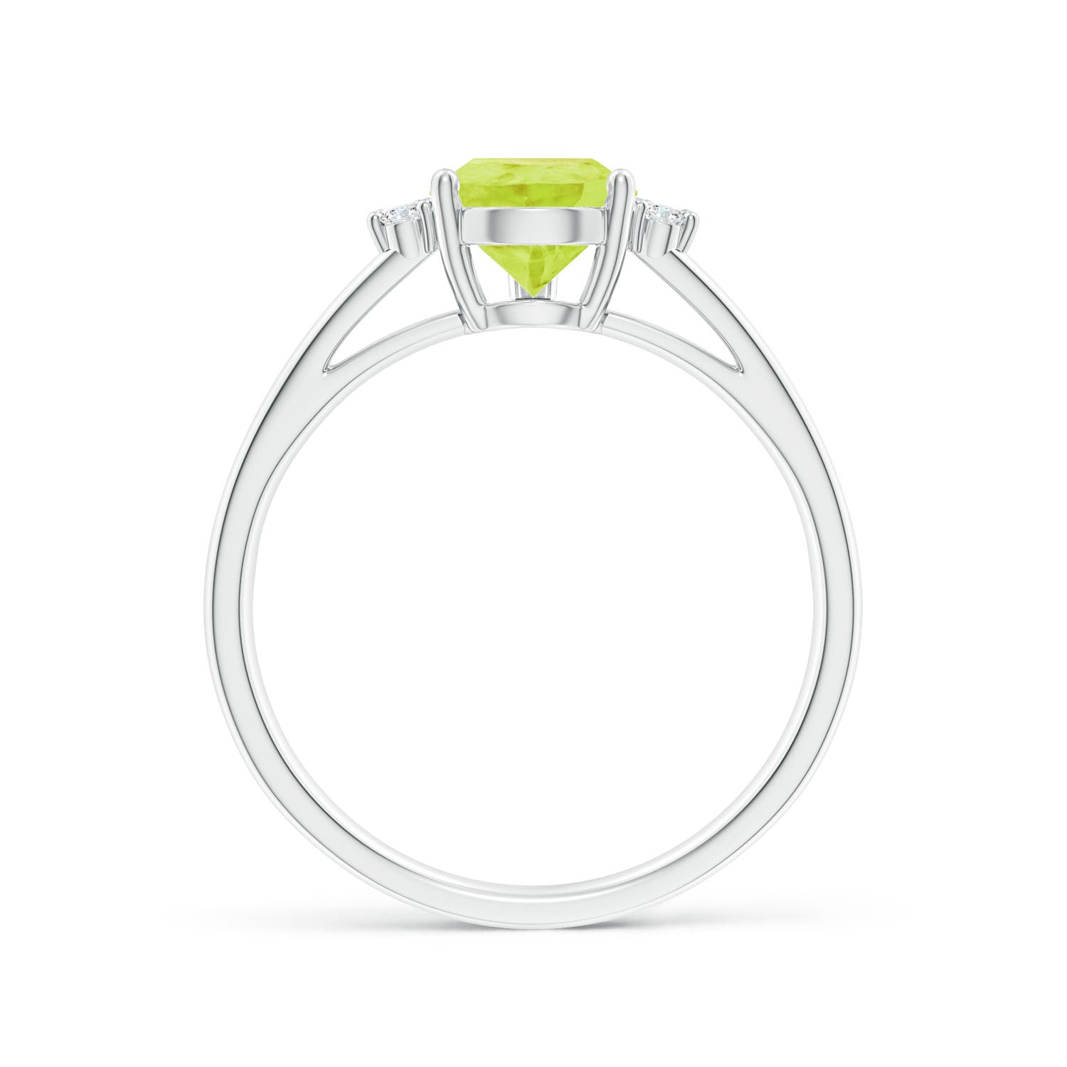 A - Peridot / 1.38 CT / 14 KT White Gold