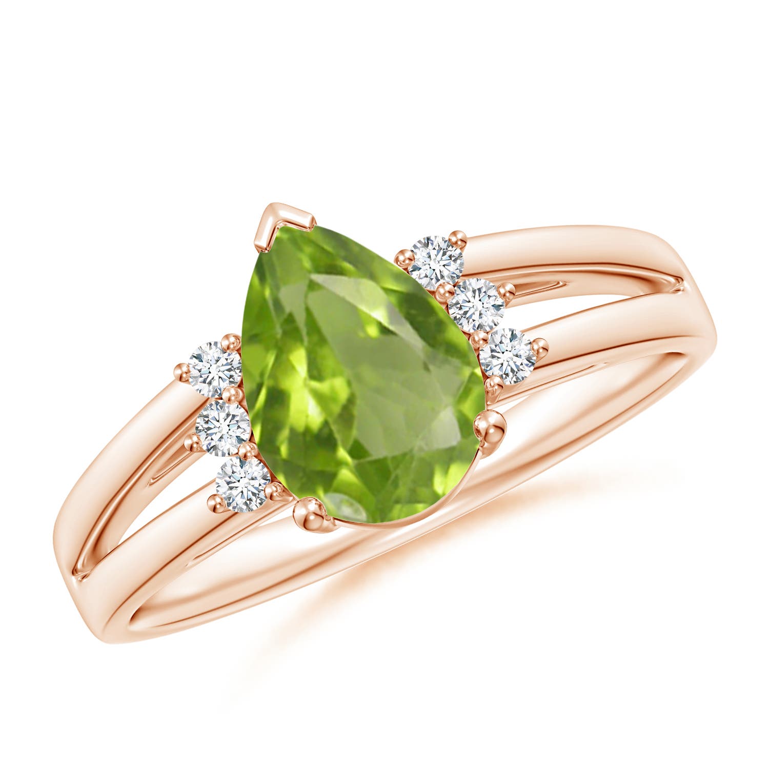 AA - Peridot / 1.38 CT / 14 KT Rose Gold