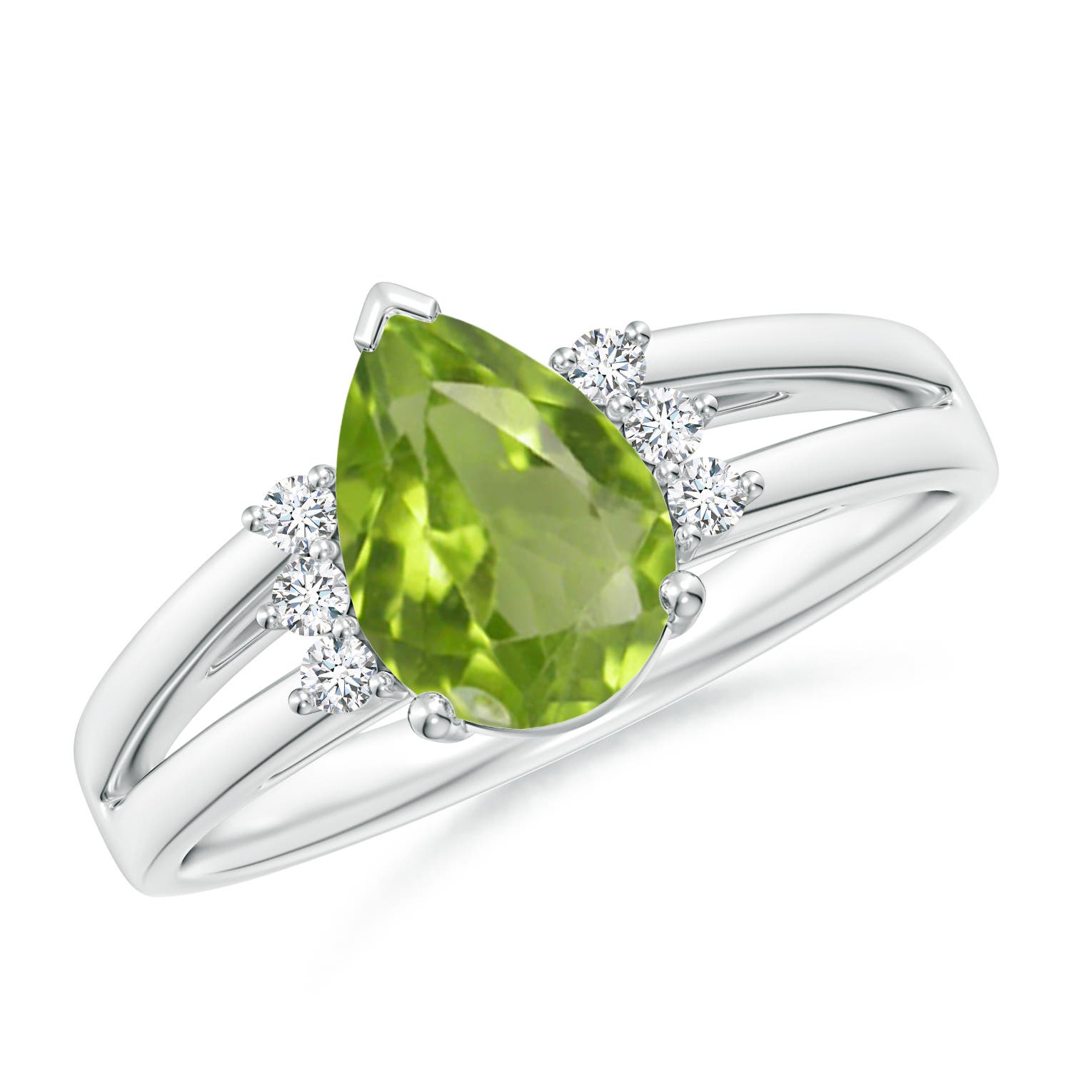 AA - Peridot / 1.38 CT / 14 KT White Gold