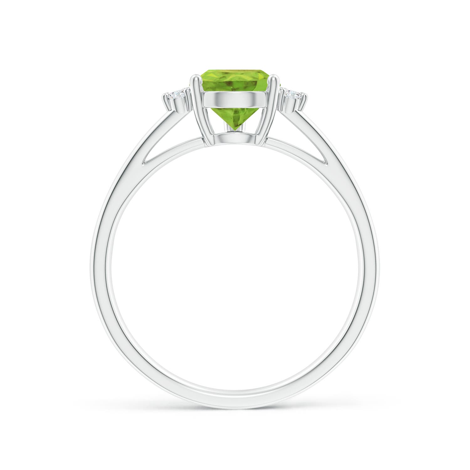 AA - Peridot / 1.38 CT / 14 KT White Gold