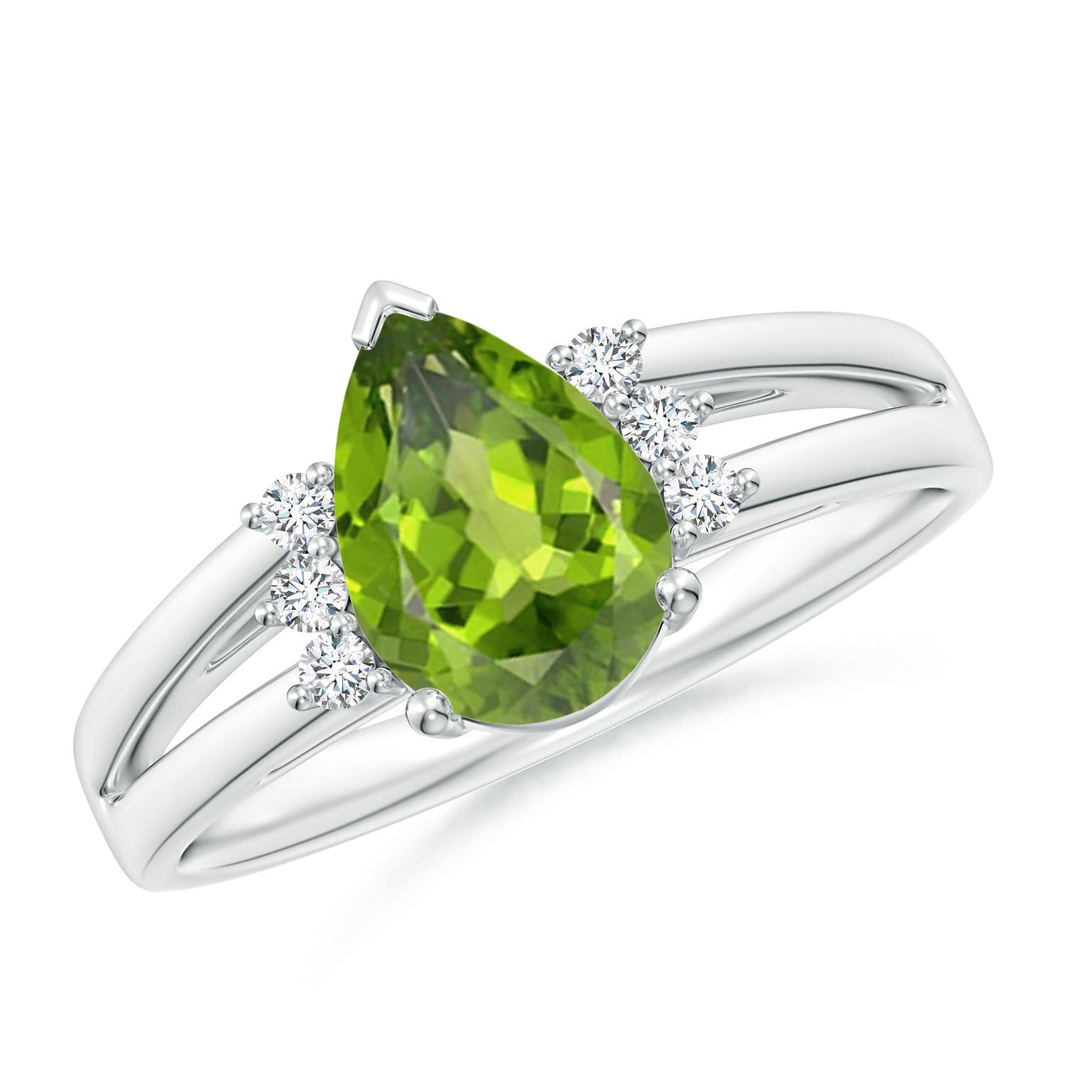 AAA - Peridot / 1.38 CT / 14 KT White Gold