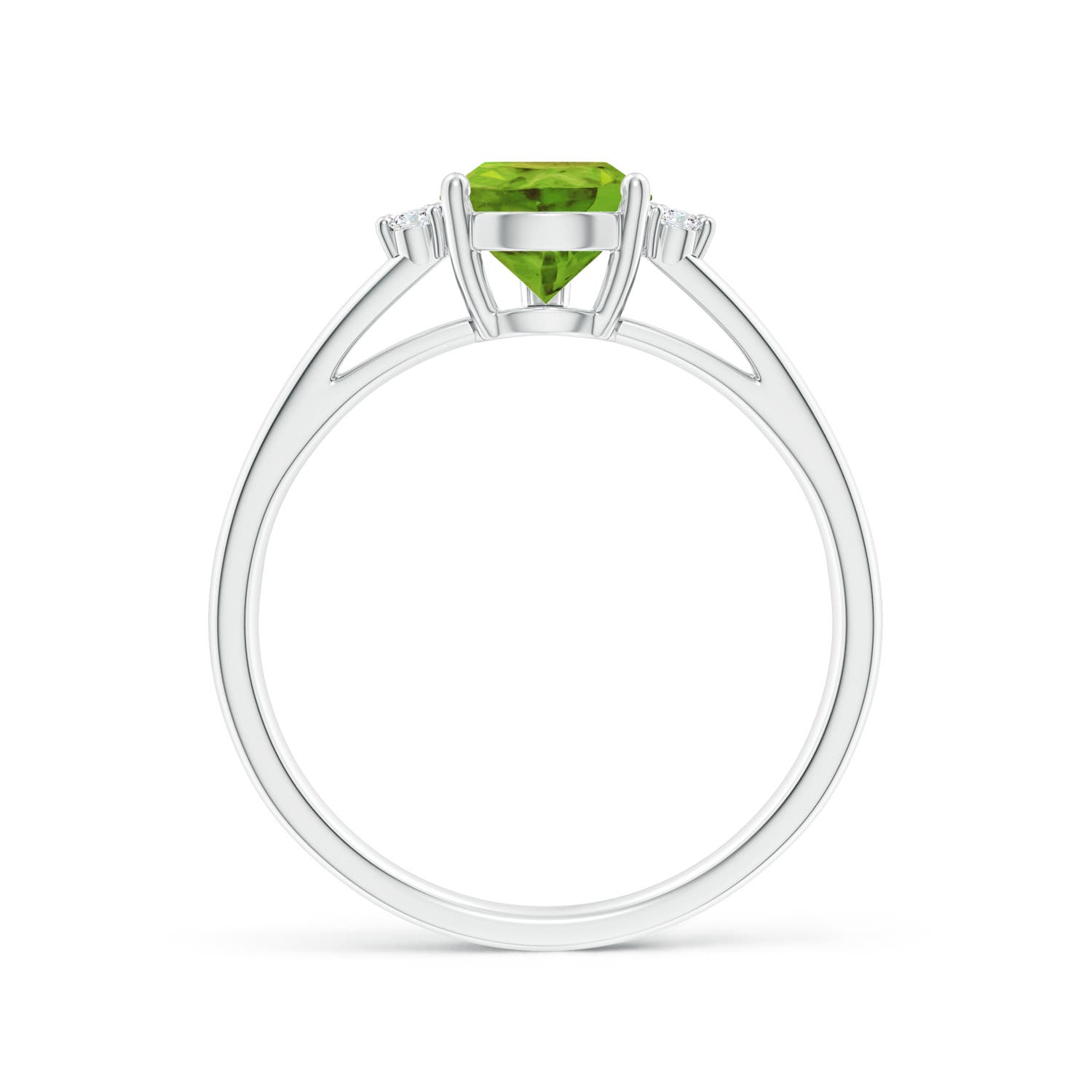 AAA - Peridot / 1.38 CT / 14 KT White Gold