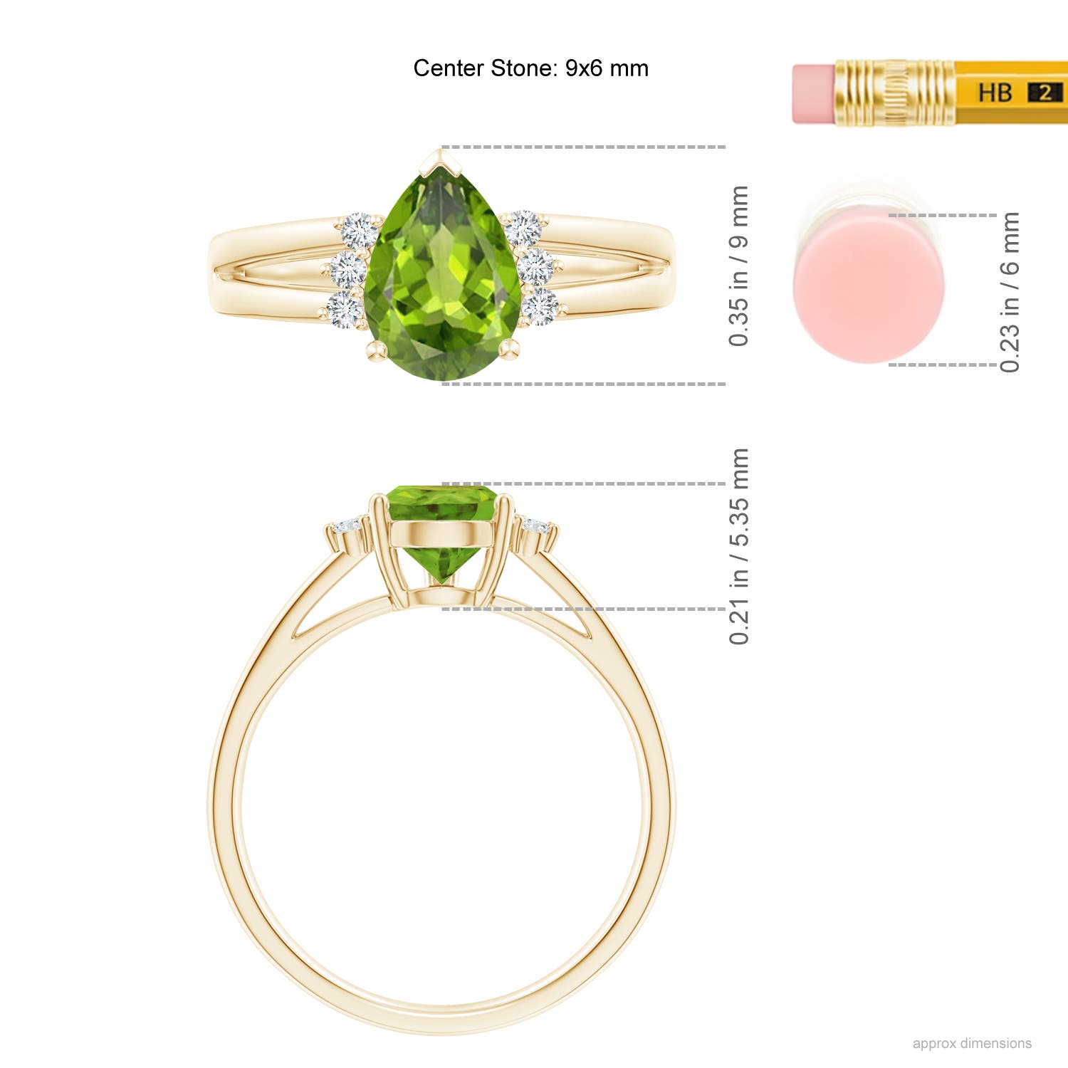 AAA - Peridot / 1.38 CT / 14 KT Yellow Gold