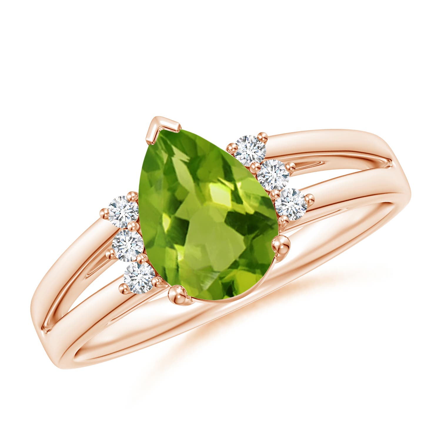 AAAA - Peridot / 1.38 CT / 14 KT Rose Gold