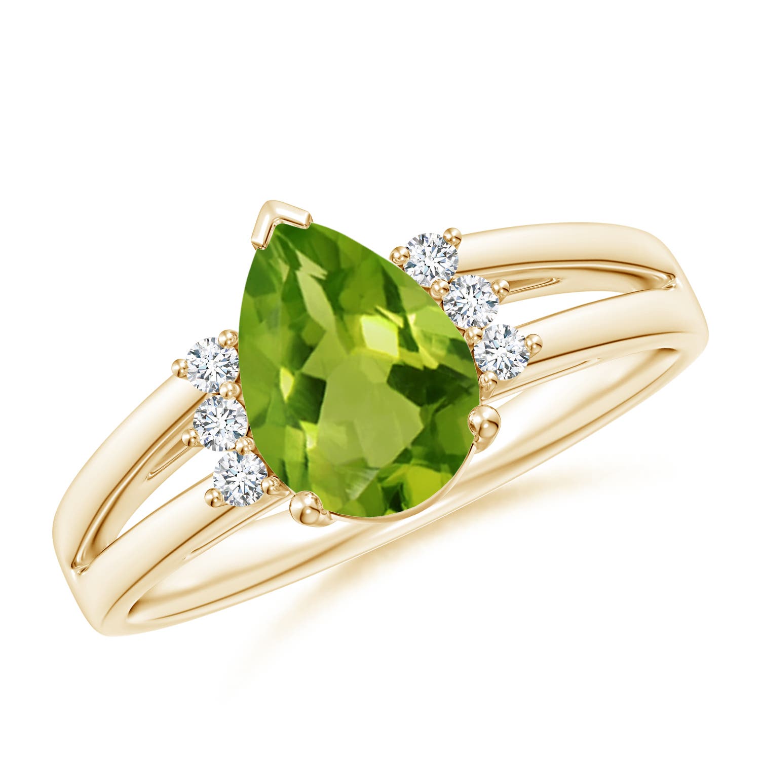 AAAA - Peridot / 1.38 CT / 14 KT Yellow Gold