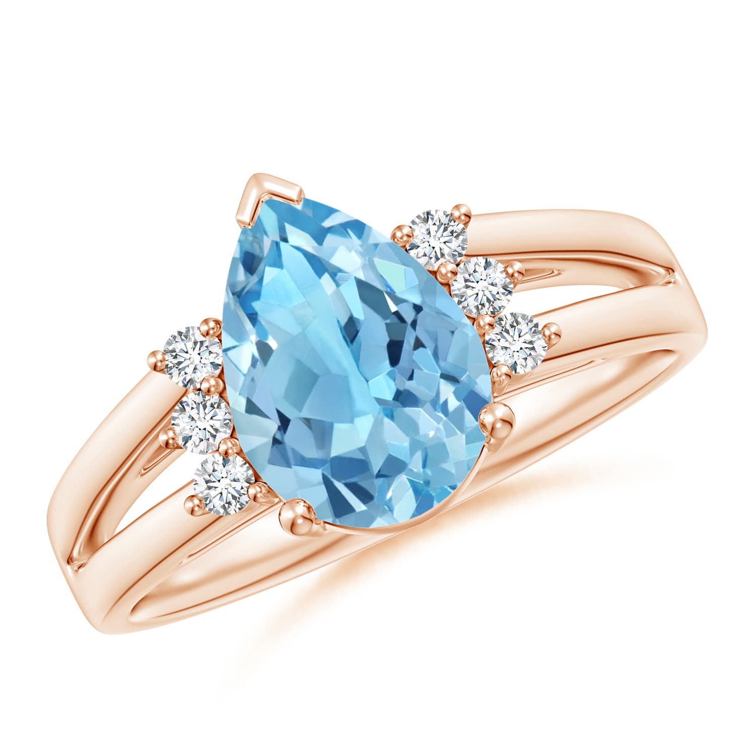 A - Swiss Blue Topaz / 2.43 CT / 14 KT Rose Gold