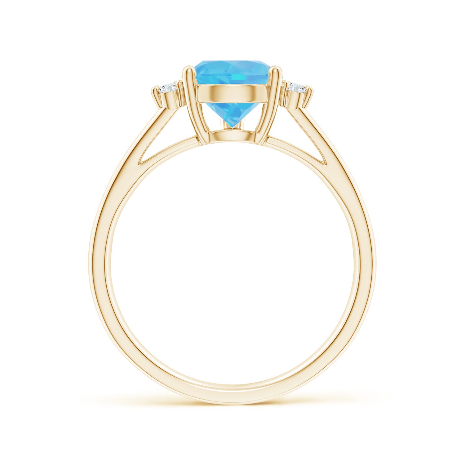 A - Swiss Blue Topaz / 2.43 CT / 14 KT Yellow Gold