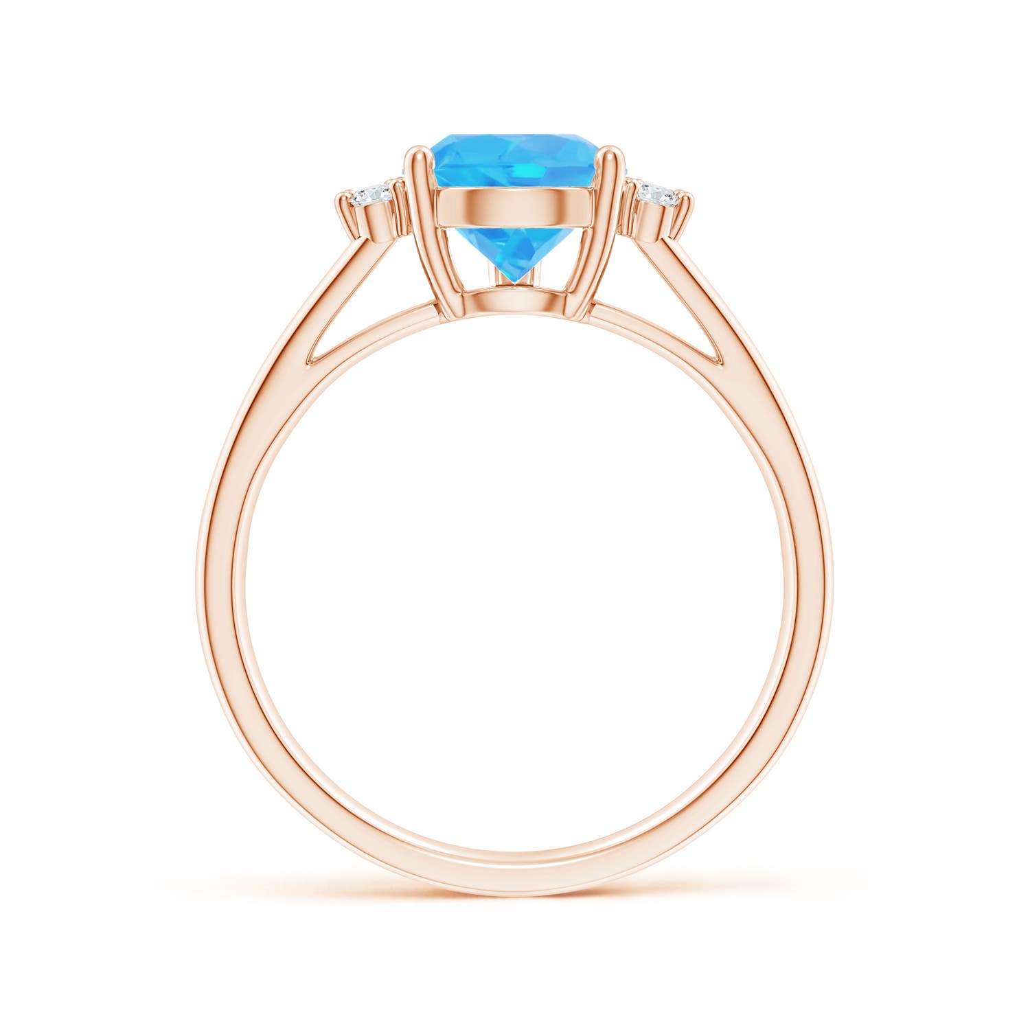 AA - Swiss Blue Topaz / 2.43 CT / 14 KT Rose Gold